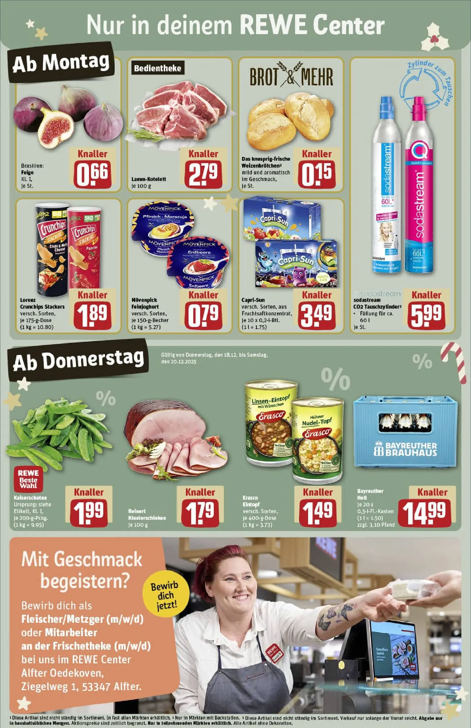 REWE Prospekt ab 15.12.2025 zum Blättern » Angebote | Seite: 7 | Produkte: Bayreuther hell, Pfirsich, Lorenz crunchips, Brot