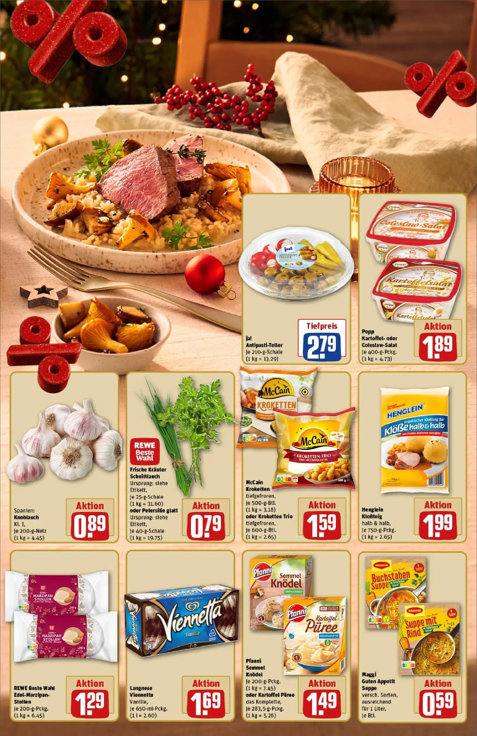 REWE Prospekt ab 15.12.2025 zum Blättern » Angebote | Seite: 5 | Produkte: Maggi, McCain, Knoblauch, Petersilie
