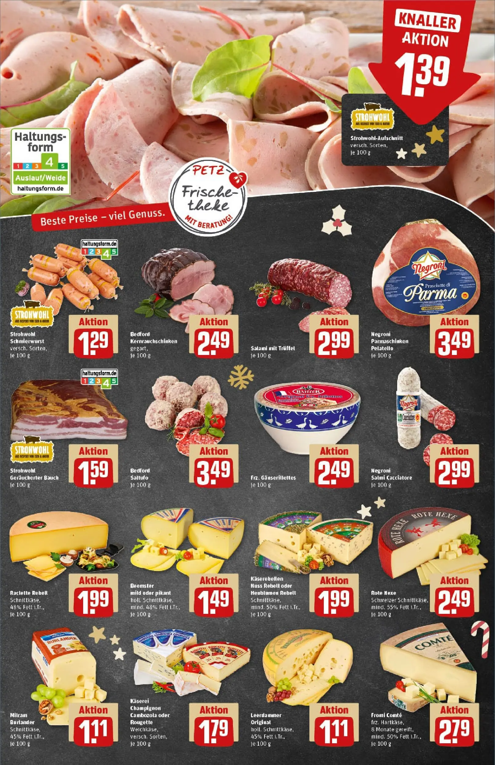 REWE Prospekt ab 15.12.2025 zum Blättern » Angebote | Seite: 9 | Produkte: Leerdammer, Milram, Salami, Raclette