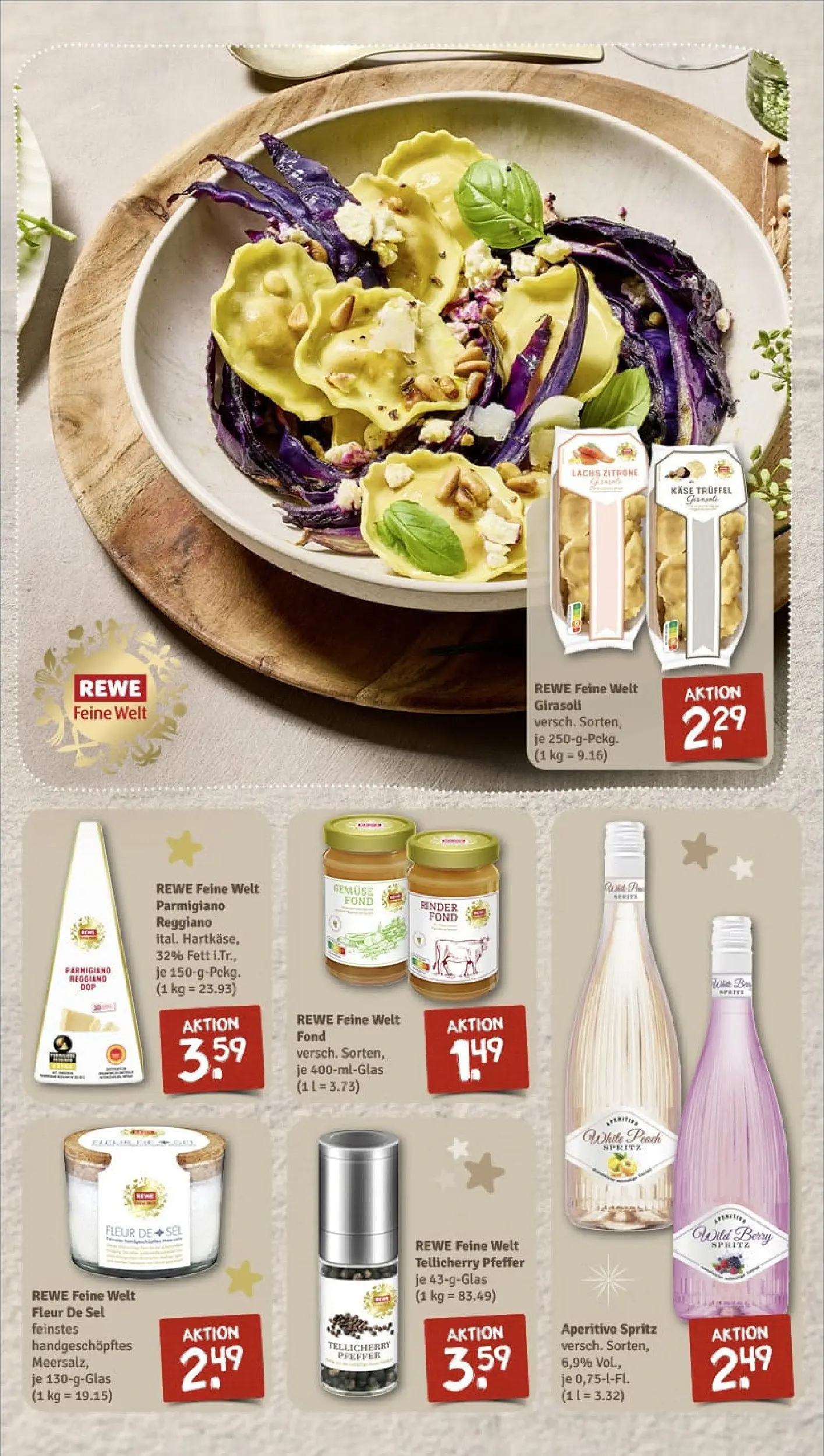 REWE Prospekt ab 15.12.2025 zum Blättern » Angebote | Seite: 3 | Produkte: Lachs, Gemüse, Pfeffer, Zitrone