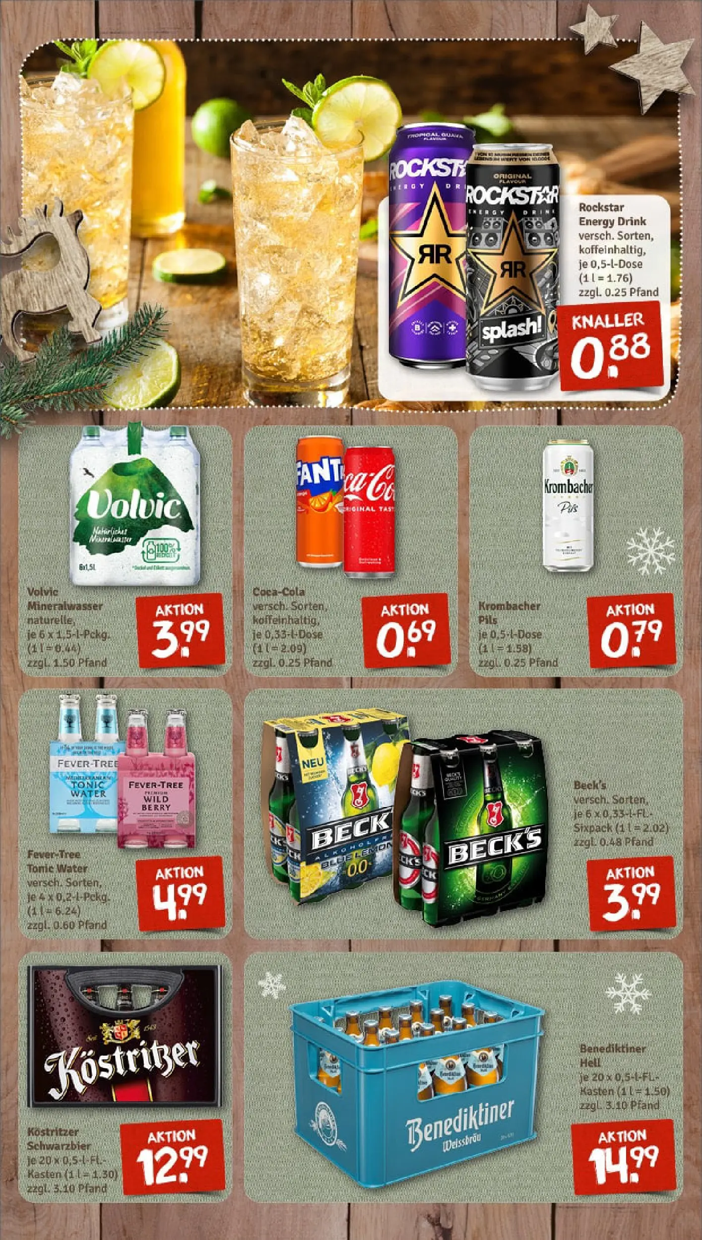 REWE Prospekt ab 15.12.2025 zum Blättern » Angebote | Seite: 15 | Produkte: Rockstar energy, Pils, Mineralwasser, Krombacher