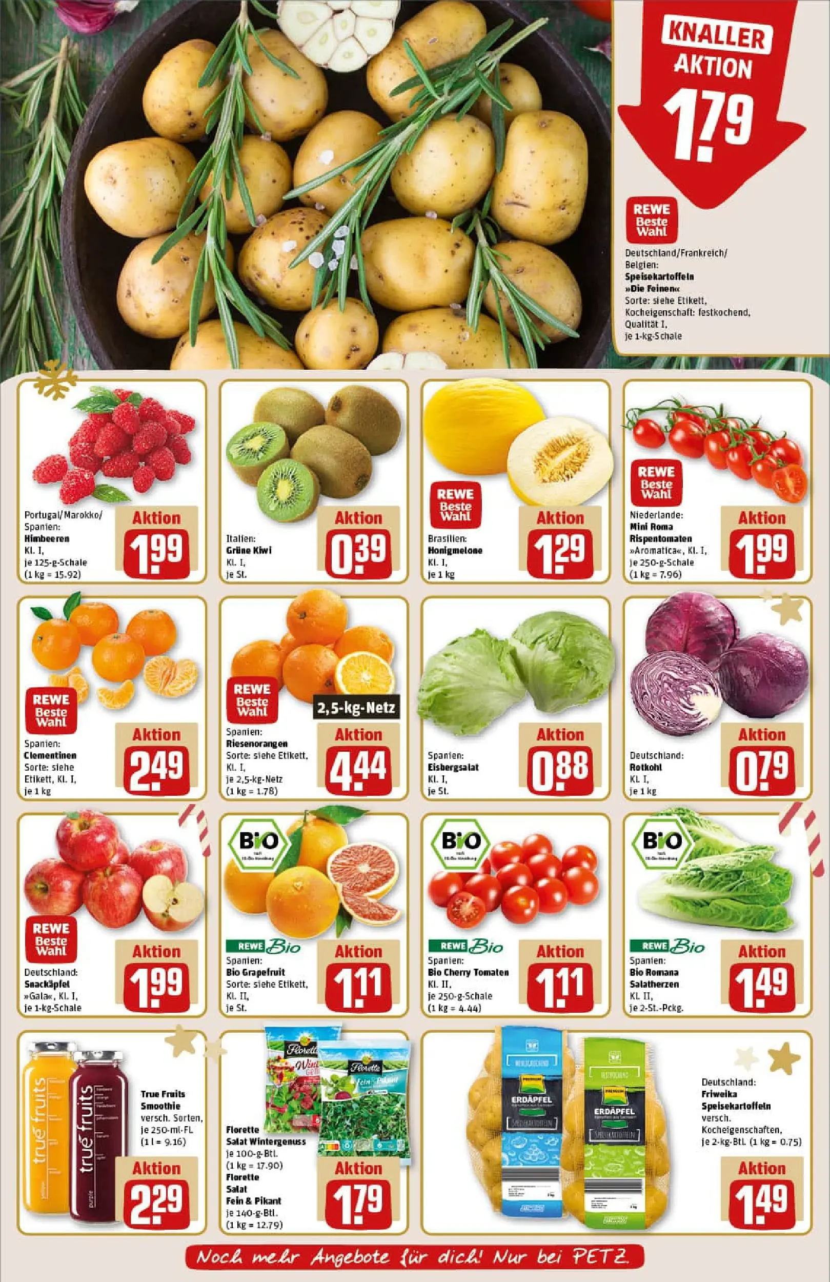 REWE Prospekt ab 15.12.2025 zum Blättern » Angebote | Seite: 12 | Produkte: Rotkohl, Tomaten, Grapefruit, Kartoffeln