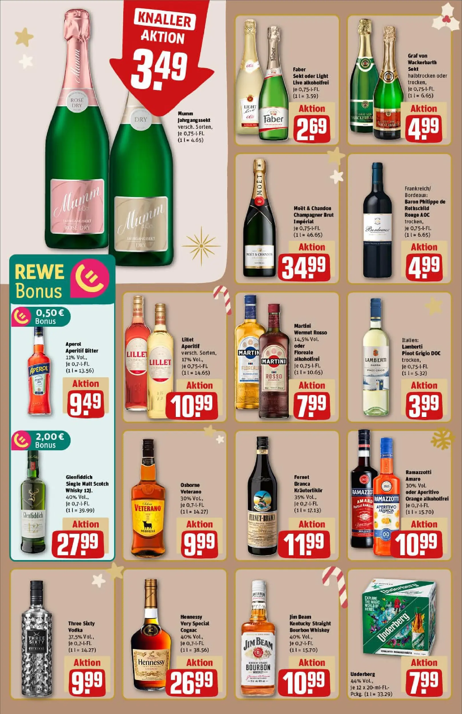 REWE Prospekt ab 15.12.2025 zum Blättern » Angebote | Seite: 18 | Produkte: Martini, Whisky, Osborne, Vodka