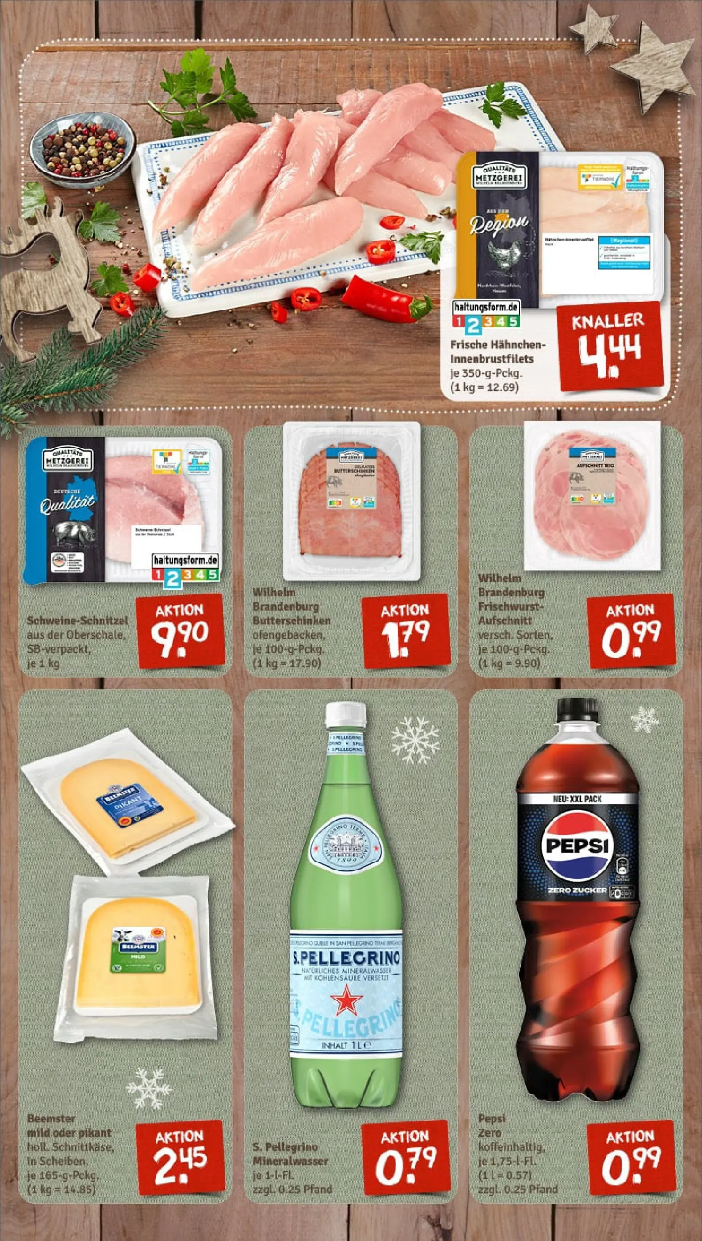 REWE Prospekt ab 15.12.2025 zum Blättern » Angebote | Seite: 11 | Produkte: Hahnchen, Schnitzel, Mineralwasser, Pepsi