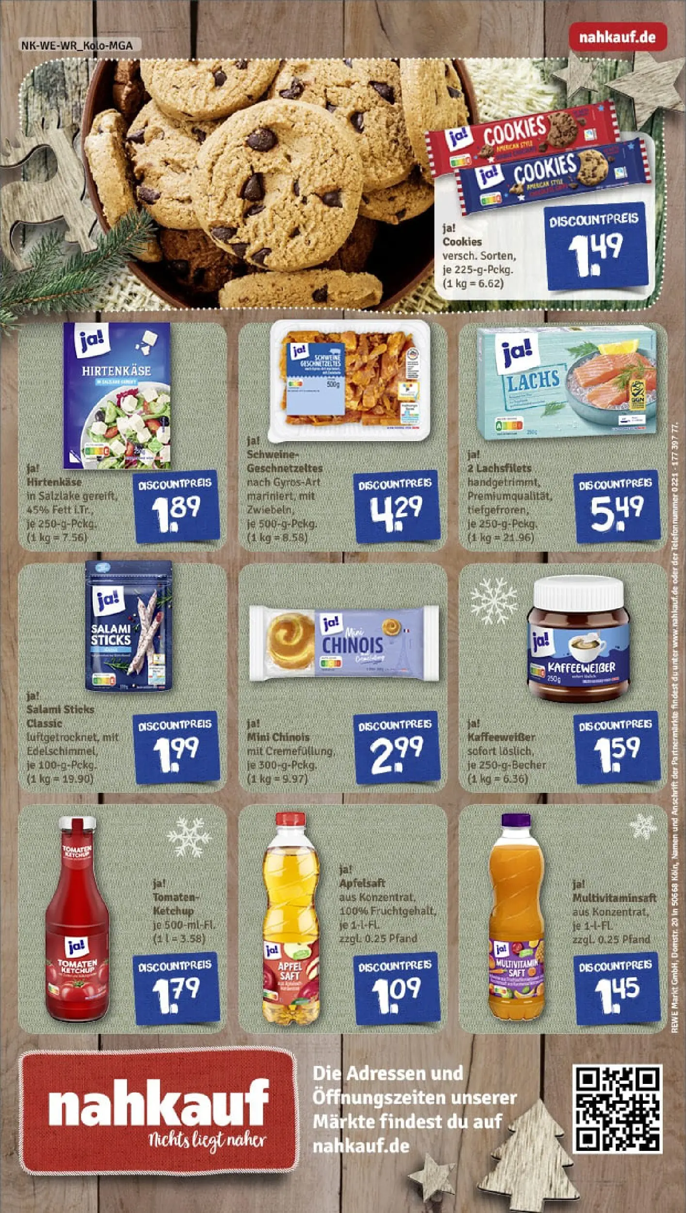 REWE Prospekt ab 15.12.2025 zum Blättern » Angebote | Seite: 12 | Produkte: Apfelsaft, Apple, Lachs, Ketchup