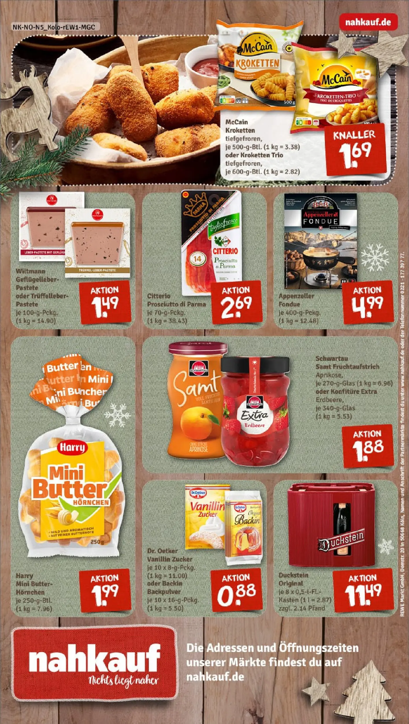 REWE Prospekt ab 15.12.2025 zum Blättern » Angebote | Seite: 16 | Produkte: Butter, McCain, Zucker, Fondue