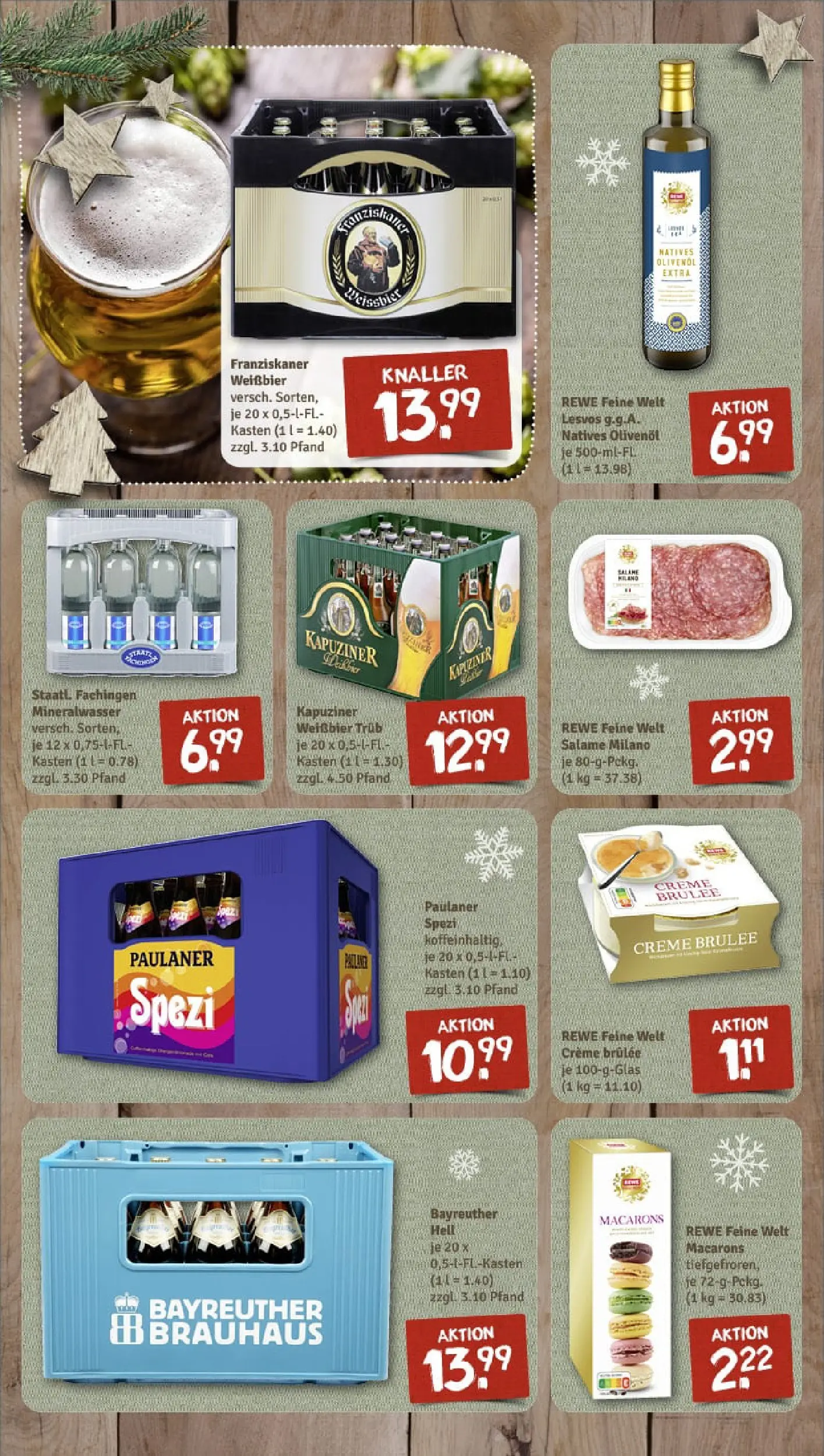 REWE Prospekt ab 15.12.2025 zum Blättern » Angebote | Seite: 11 | Produkte: Bayreuther hell, Weißbier, Creme, Salami