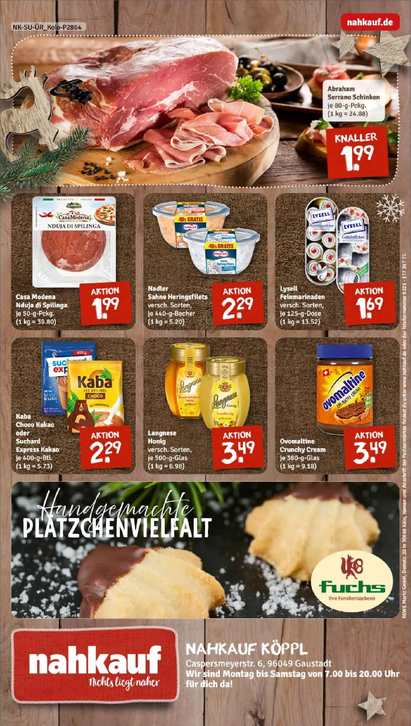 REWE Prospekt ab 15.12.2025 zum Blättern » Angebote | Seite: 12 | Produkte: Langnese, Schinken, Sahne, Uhr