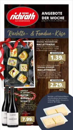 Rewe prospekt Bergheim	 ab 15.12.2025 gültig | Seite: 14 | Produkte: Mozzarella, Rougette ofenkase, Pizza, Fondue
