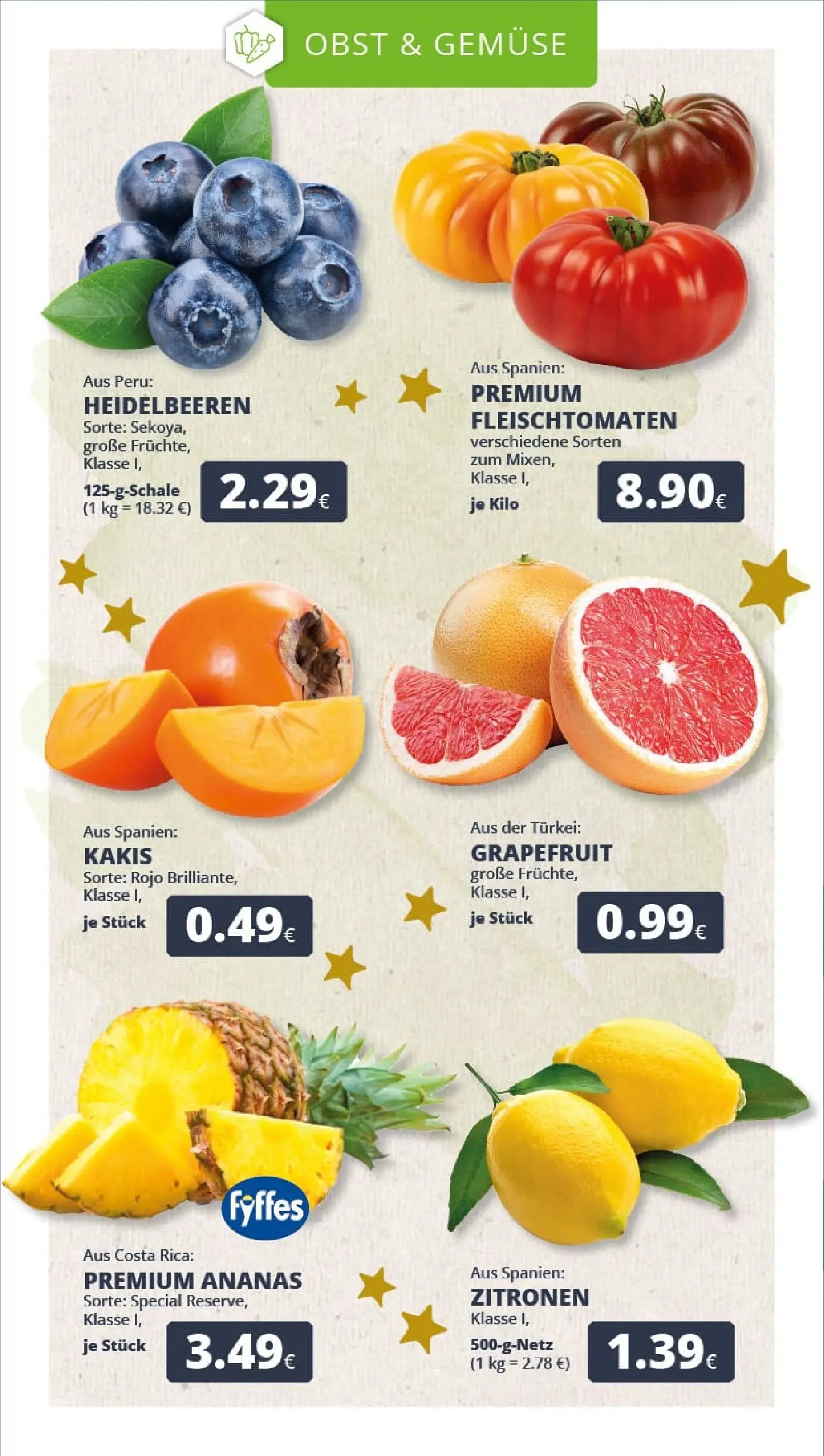 REWE Prospekt ab 15.12.2025 zum Blättern » Angebote | Seite: 7 | Produkte: Ananas, Heidelbeeren, Grapefruit, Obst