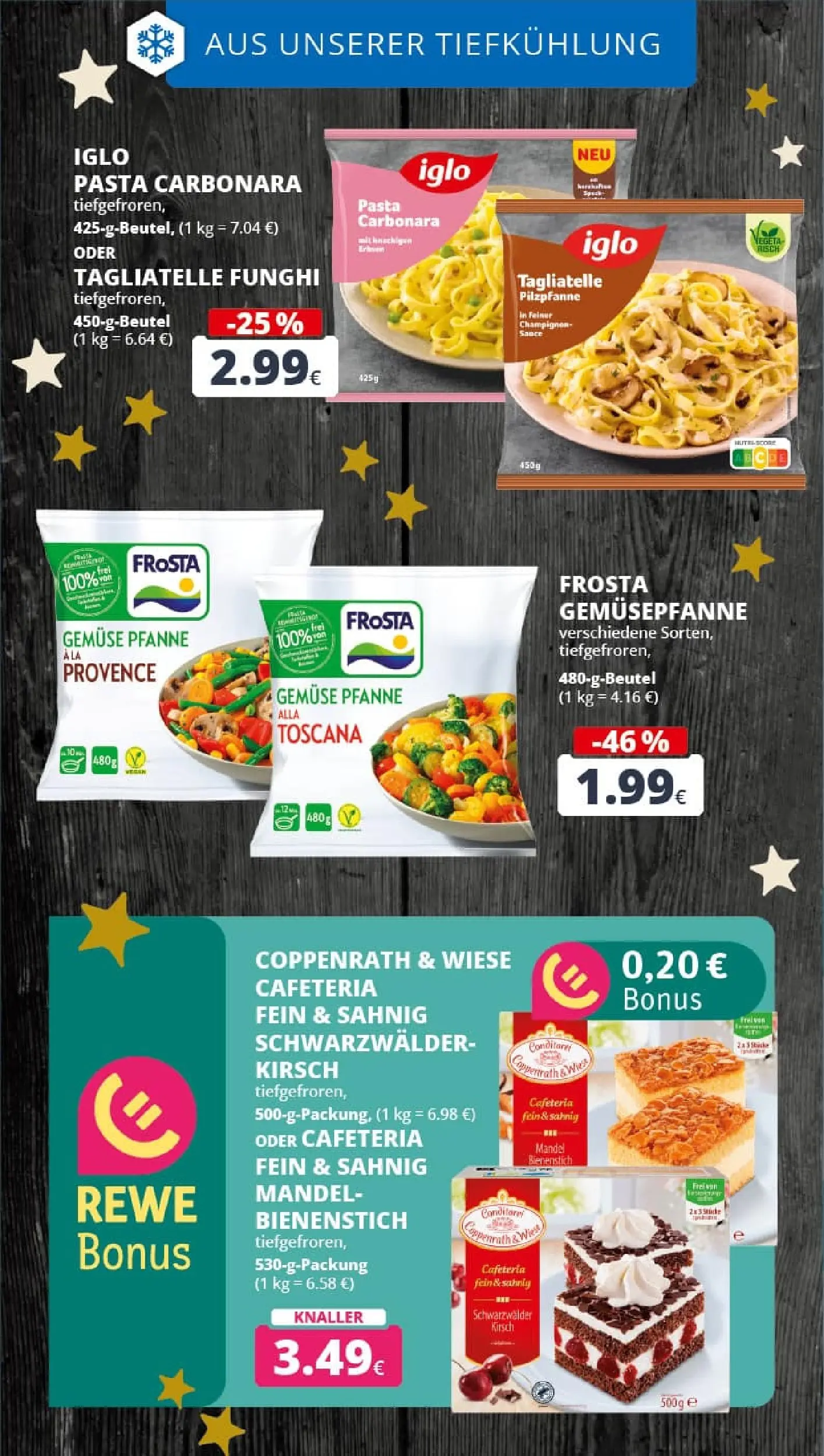 REWE Prospekt ab 15.12.2025 zum Blättern » Angebote | Seite: 17 | Produkte: Iglo, Frosta, Gemüse, Pasta