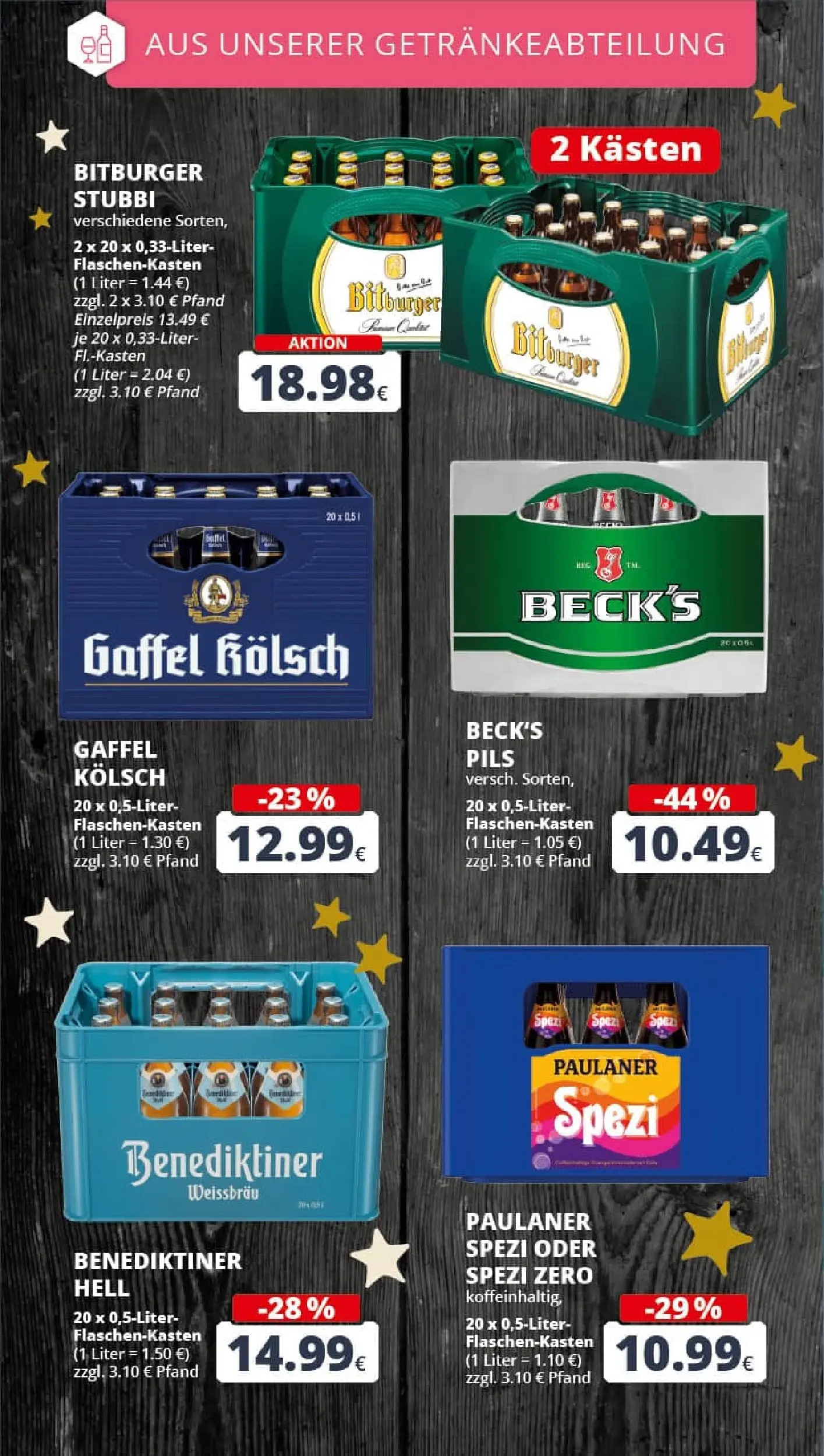 REWE Prospekt ab 15.12.2025 zum Blättern » Angebote | Seite: 19 | Produkte: Bitburger, Paulaner spezi, Pils, Benediktiner hell