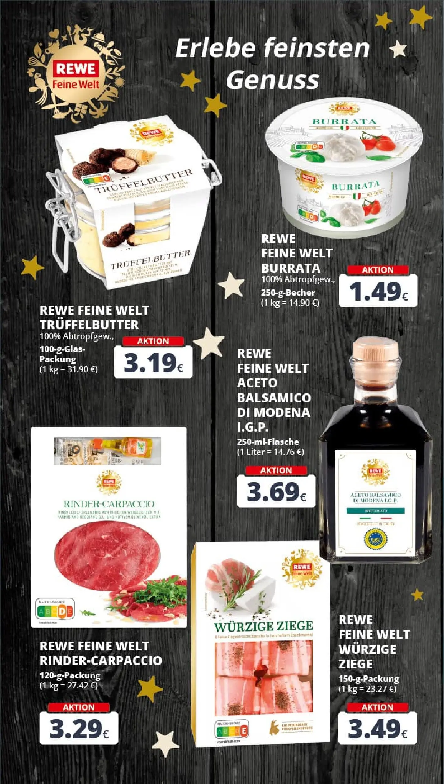 REWE Prospekt ab 15.12.2025 zum Blättern » Angebote | Seite: 23 | Produkte: Butter, Balsamico, Burrata