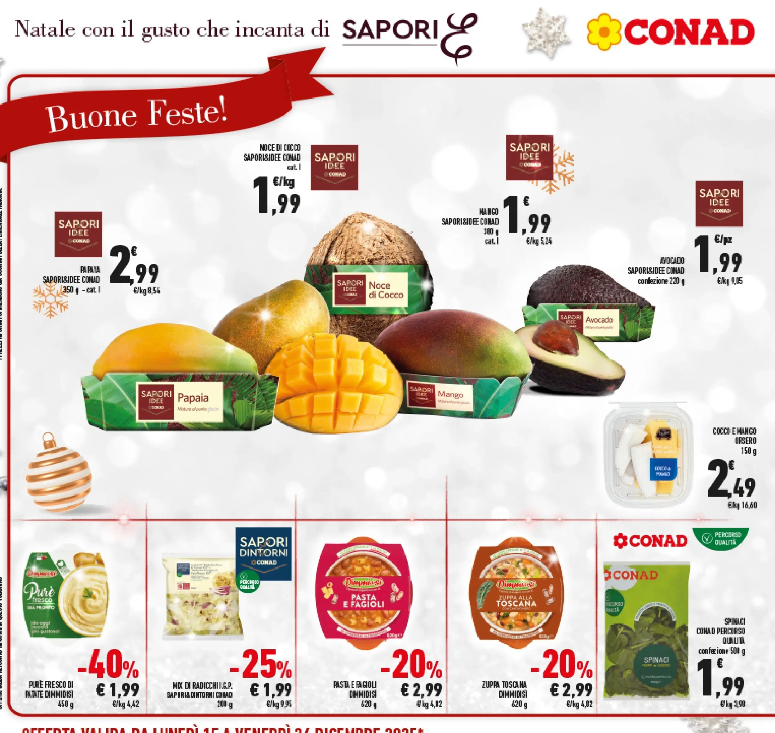 Volantino Conad dal 14/12/2025 > Anteprima | Pagina: 14 | Prodotti: Fagioli, Patate, Mango, Pasta