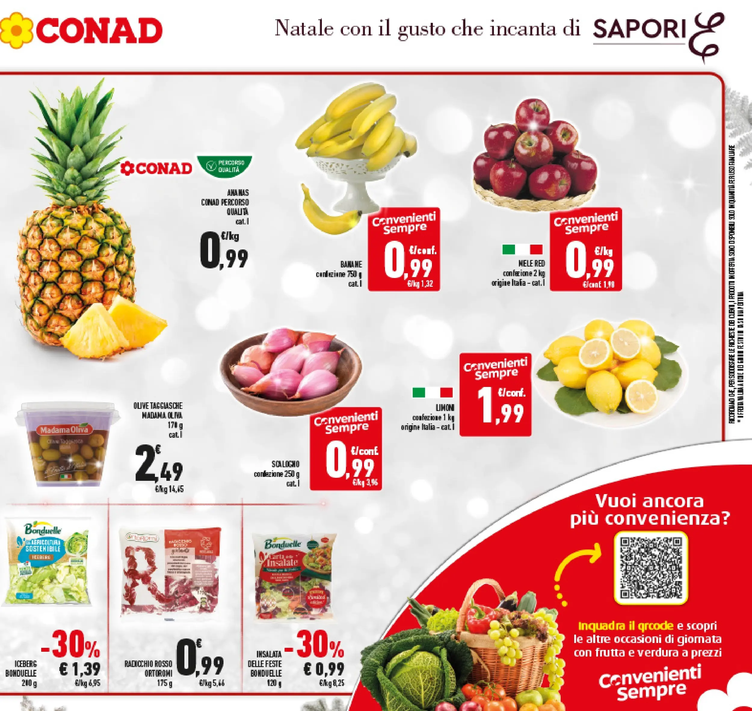 Volantino Conad dal 14/12/2025 > Anteprima | Pagina: 15 | Prodotti: Banane, Frutta, Ananas, Fan