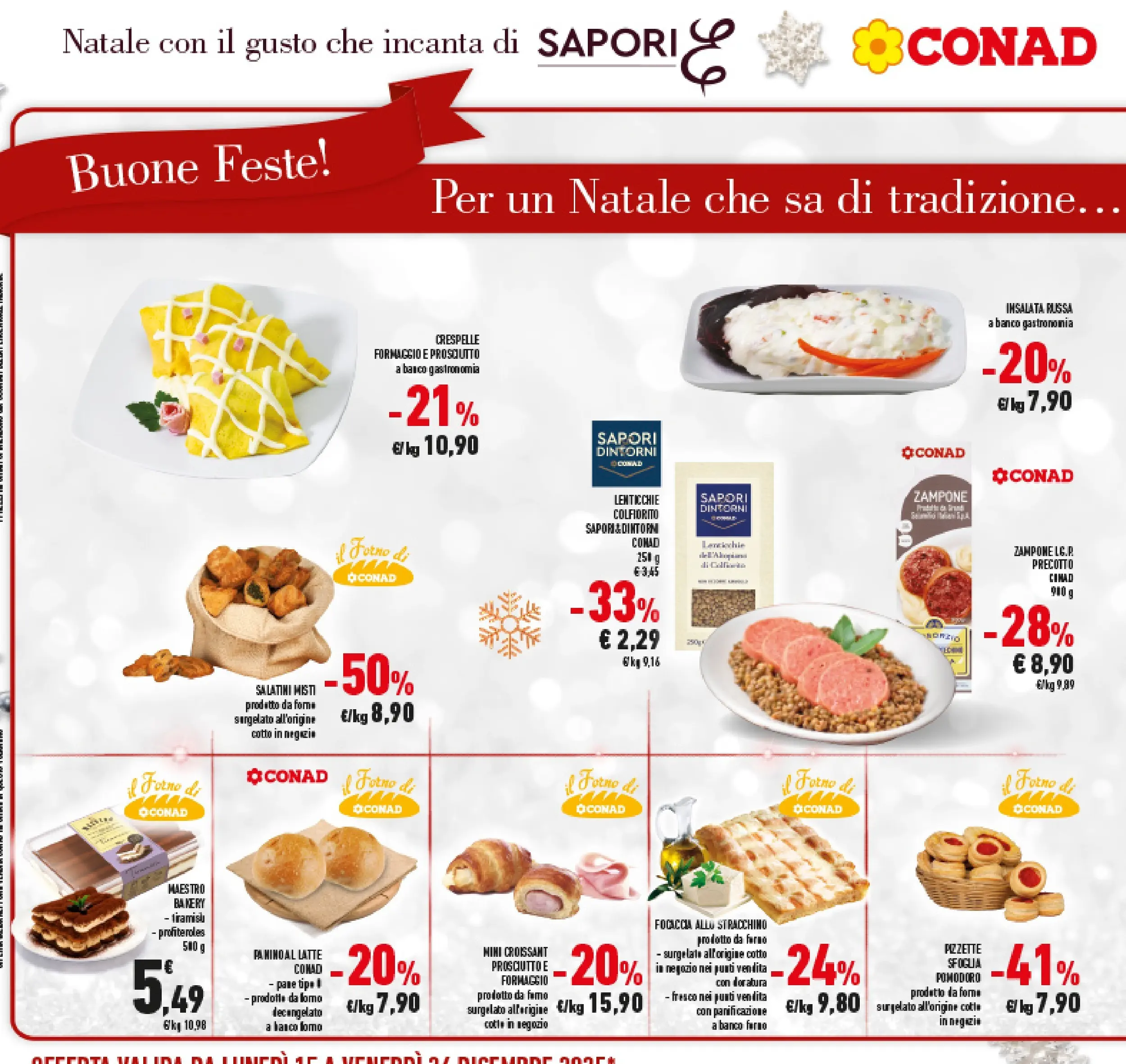 Volantino Conad dal 14/12/2025 > Anteprima | Pagina: 24 | Prodotti: Salatini, Latte, Stracchino, Croissant