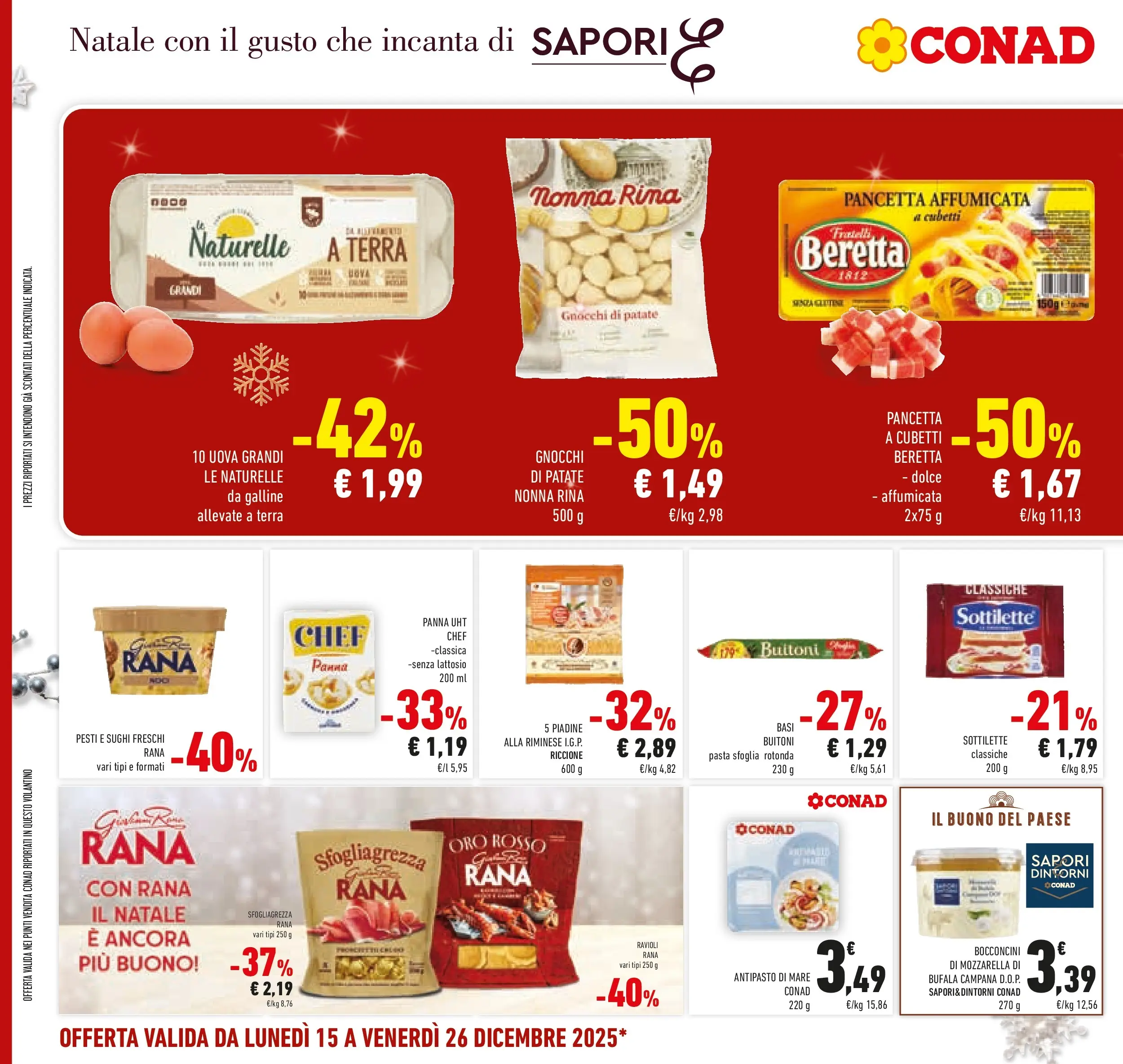 Volantino Conad dal 14/12/2025 > Anteprima | Pagina: 30 | Prodotti: Uova, Pasta sfoglia, Patate, Pasta