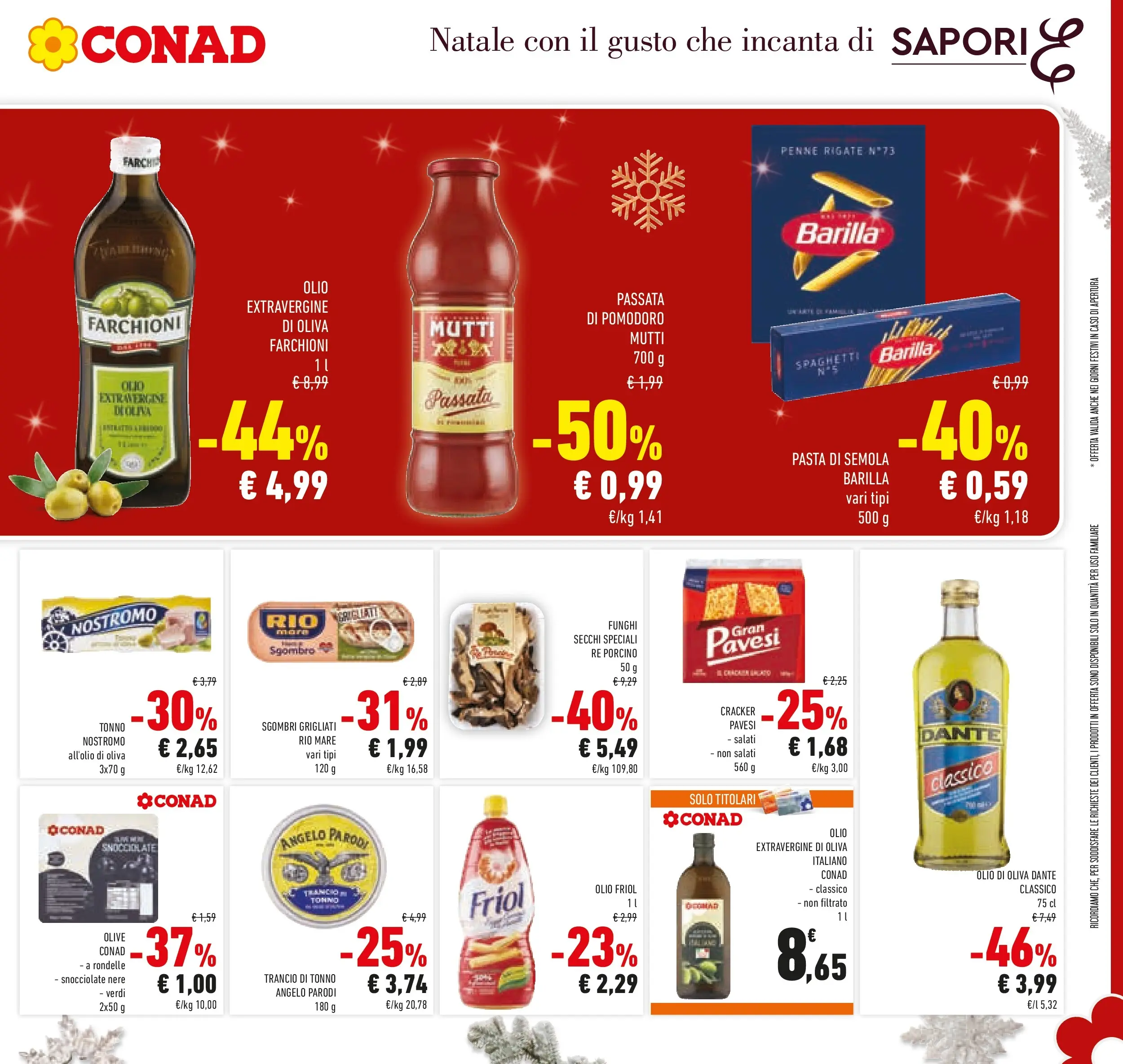 Volantino Conad dal 14/12/2025 > Anteprima | Pagina: 35 | Prodotti: Pomodoro, Olio, Olive, Crackers