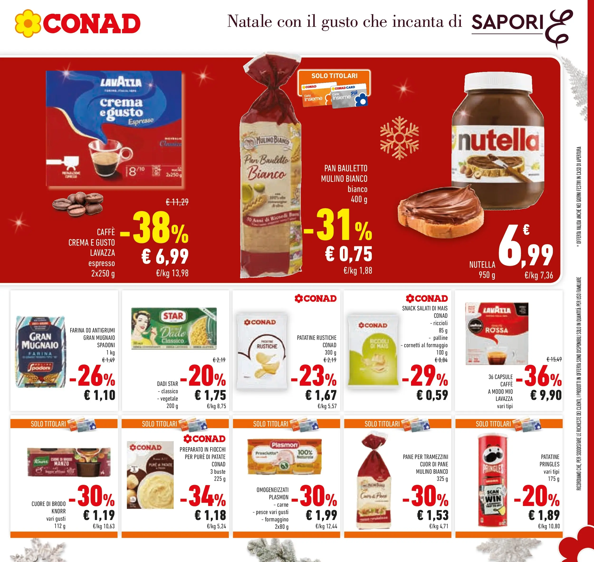 Volantino Conad dal 14/12/2025 > Anteprima | Pagina: 37 | Prodotti: Pesce, Formaggio, Nutella, Mais