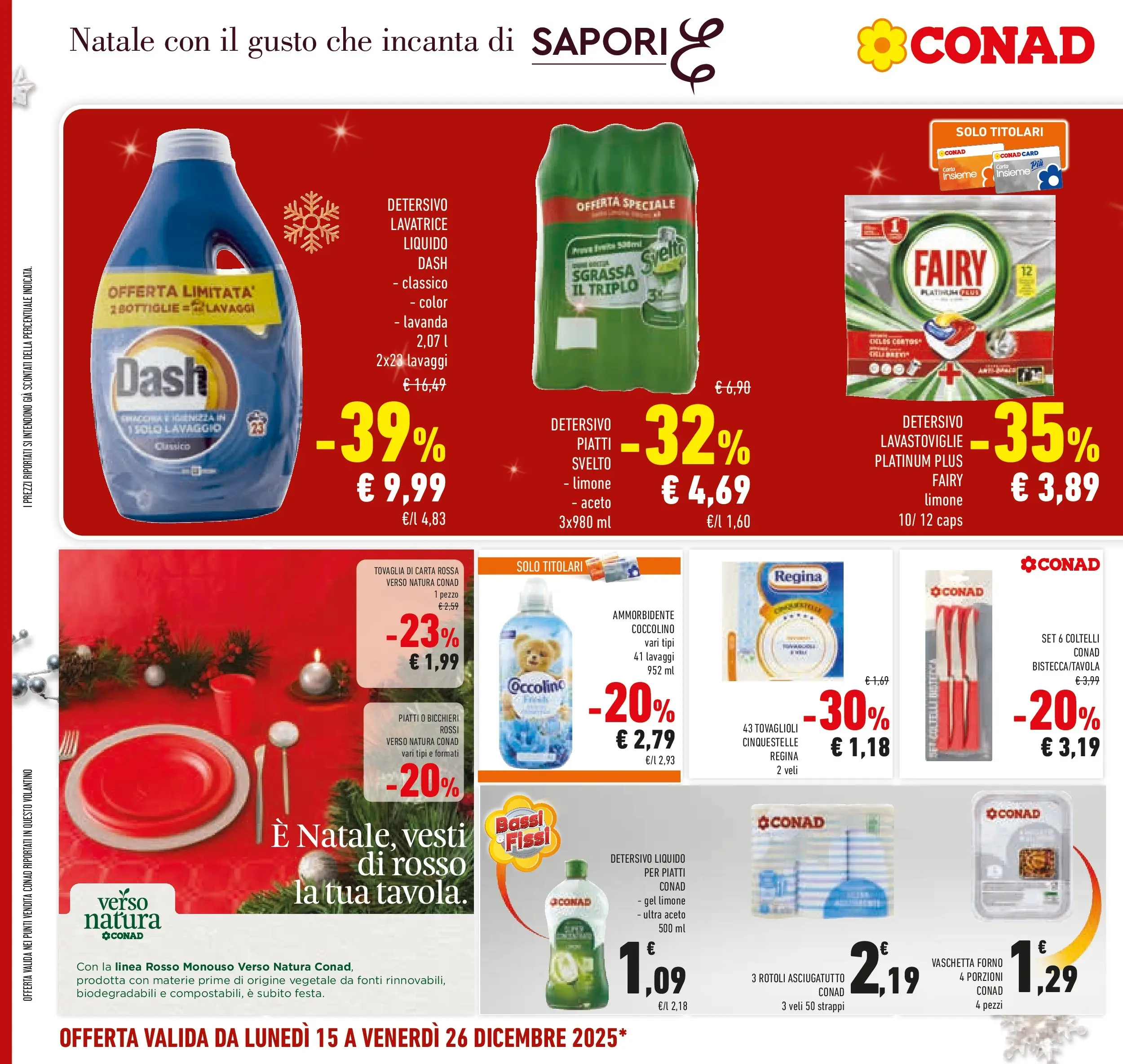 Volantino Conad dal 14/12/2025 > Anteprima | Pagina: 42 | Prodotti: Limone, Lavatrice, Lavanda, Tovaglia