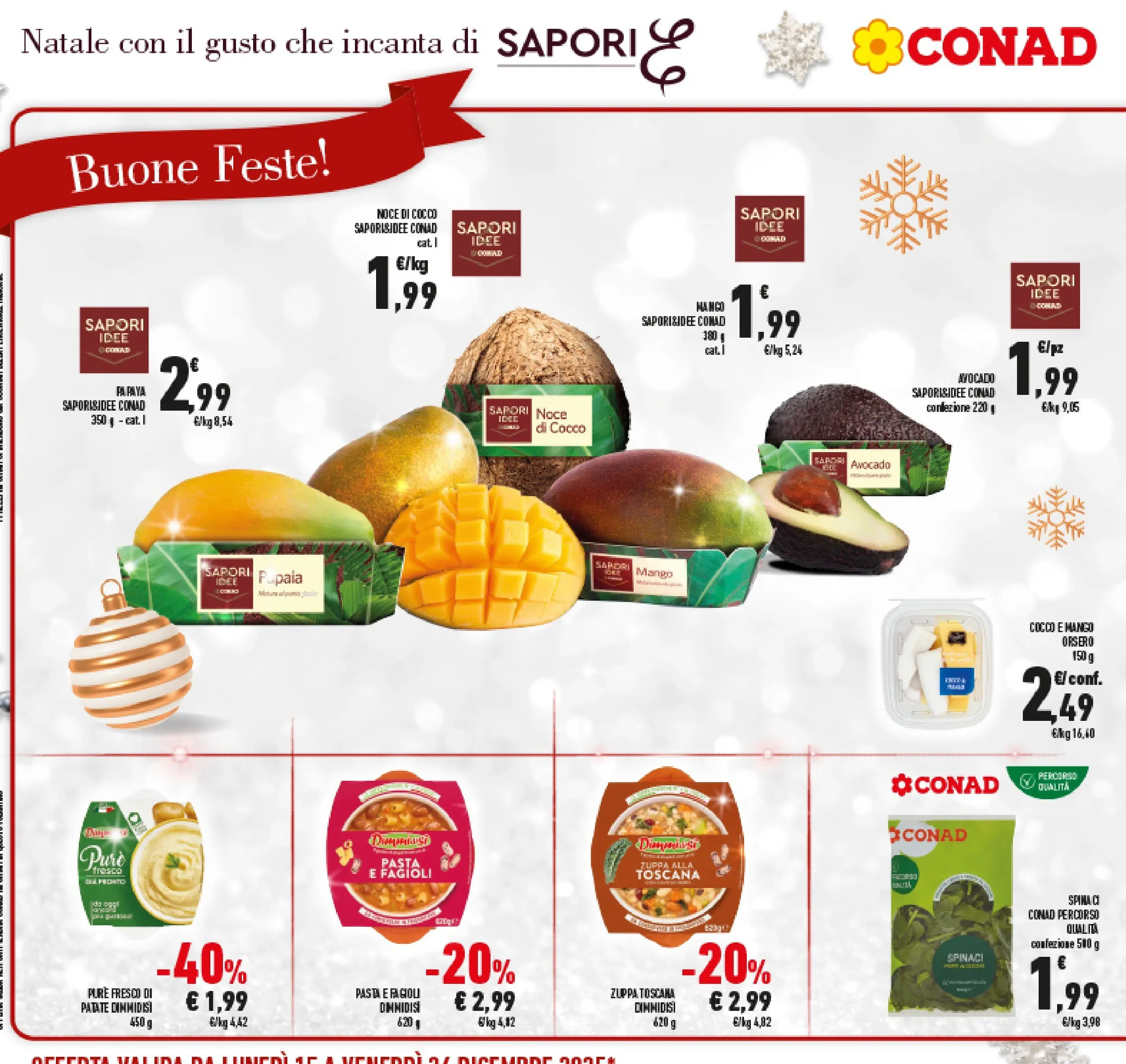 Volantino Conad dal 14/12/2025 > Anteprima | Pagina: 16 | Prodotti: Avocado, Patate, Pasta, Cocco