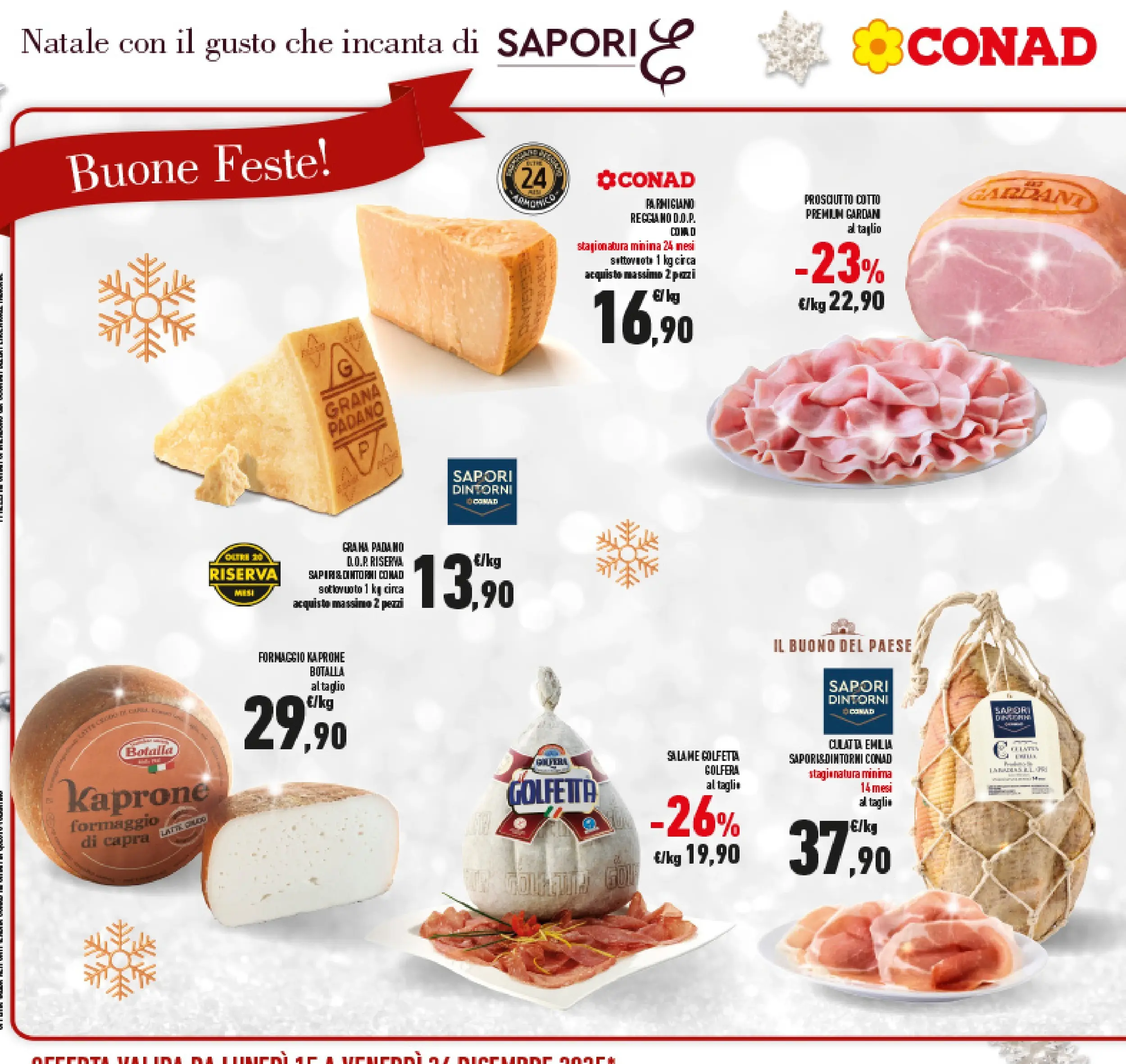 Volantino Conad dal 14/12/2025 > Anteprima | Pagina: 20 | Prodotti: Salame, Formaggio, Grana Padano, Parmigiano