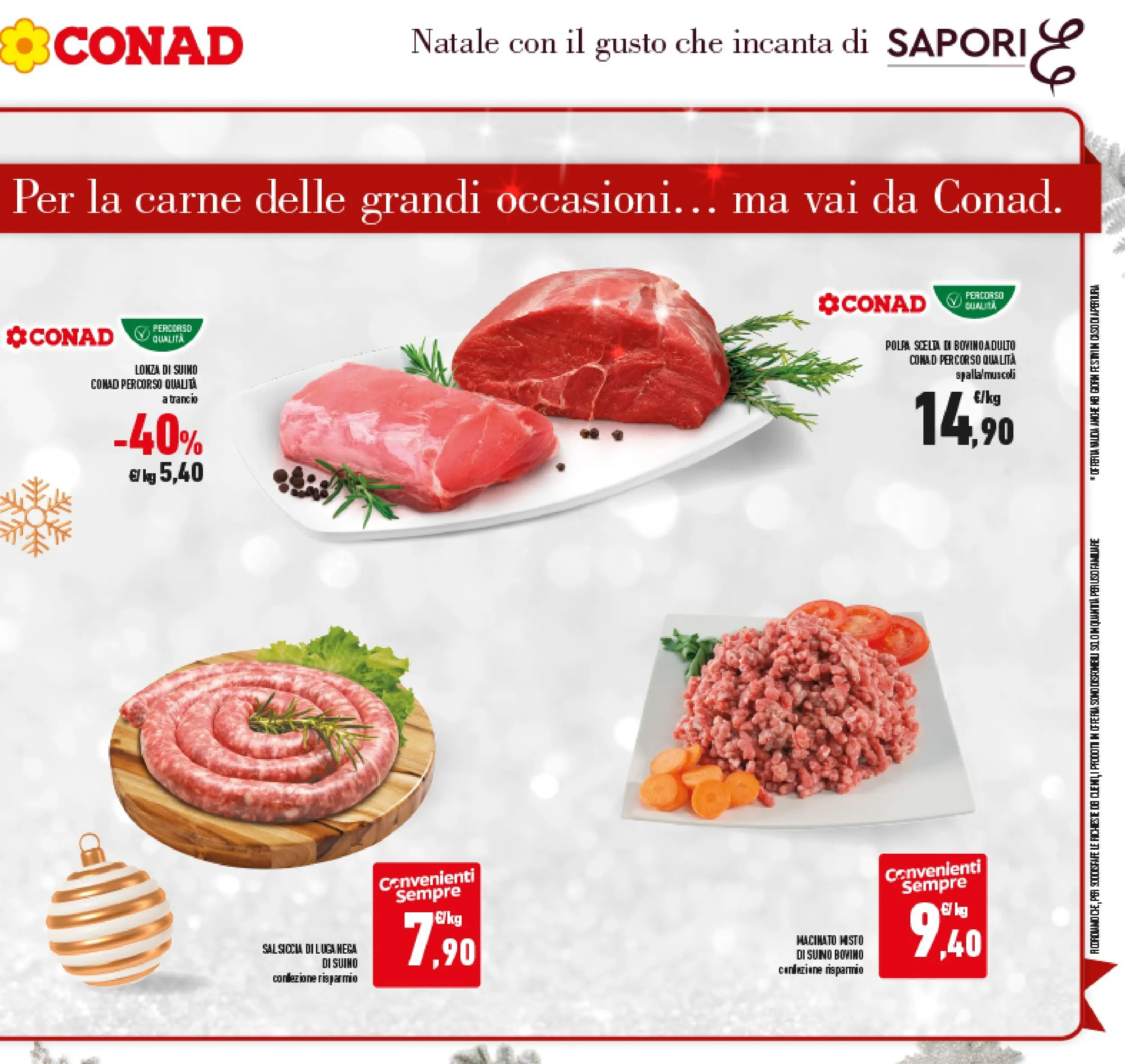 Volantino Conad dal 14/12/2025 > Anteprima | Pagina: 17 | Prodotti: Bovino, Suino, Salsiccia, Macinato