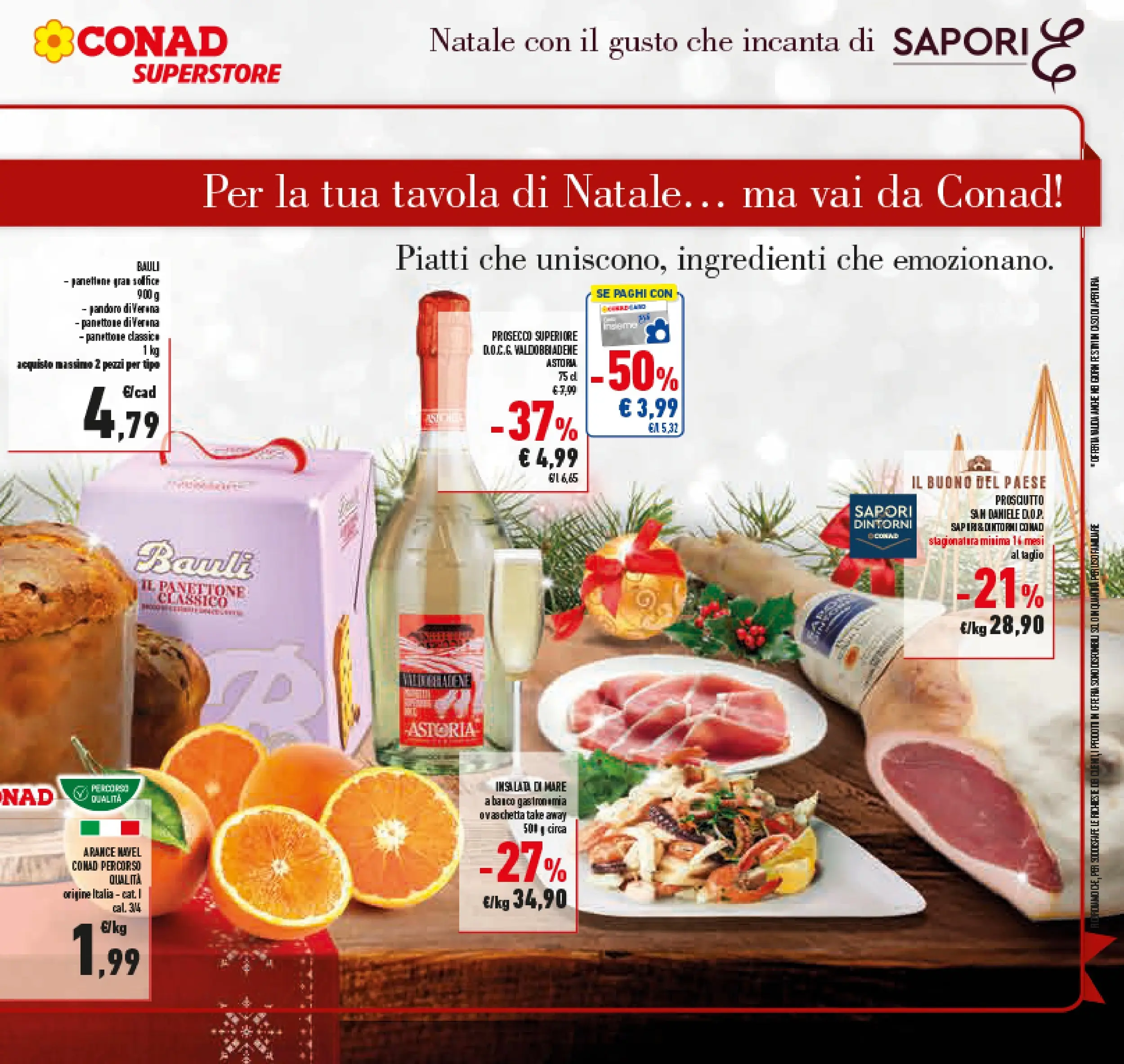 Volantino Conad dal 14/12/2025 > Anteprima | Pagina: 3 | Prodotti: Arance, Prosecco, Insalata, Panettone
