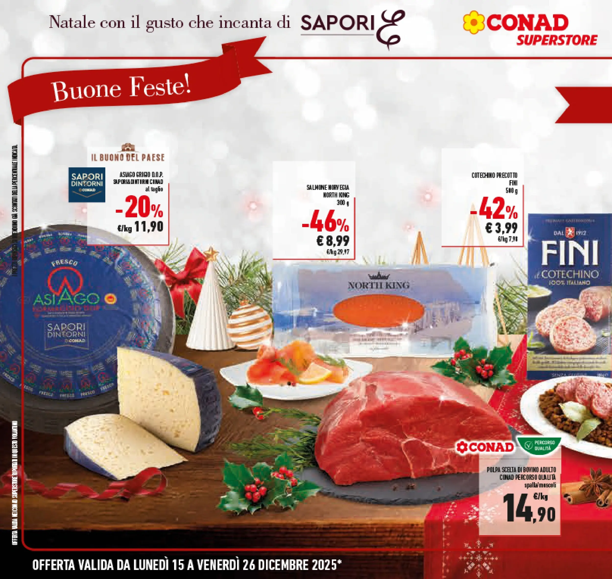 Volantino Conad dal 14/12/2025 > Anteprima | Pagina: 4 | Prodotti: Bovino, Salmone, Cotechino