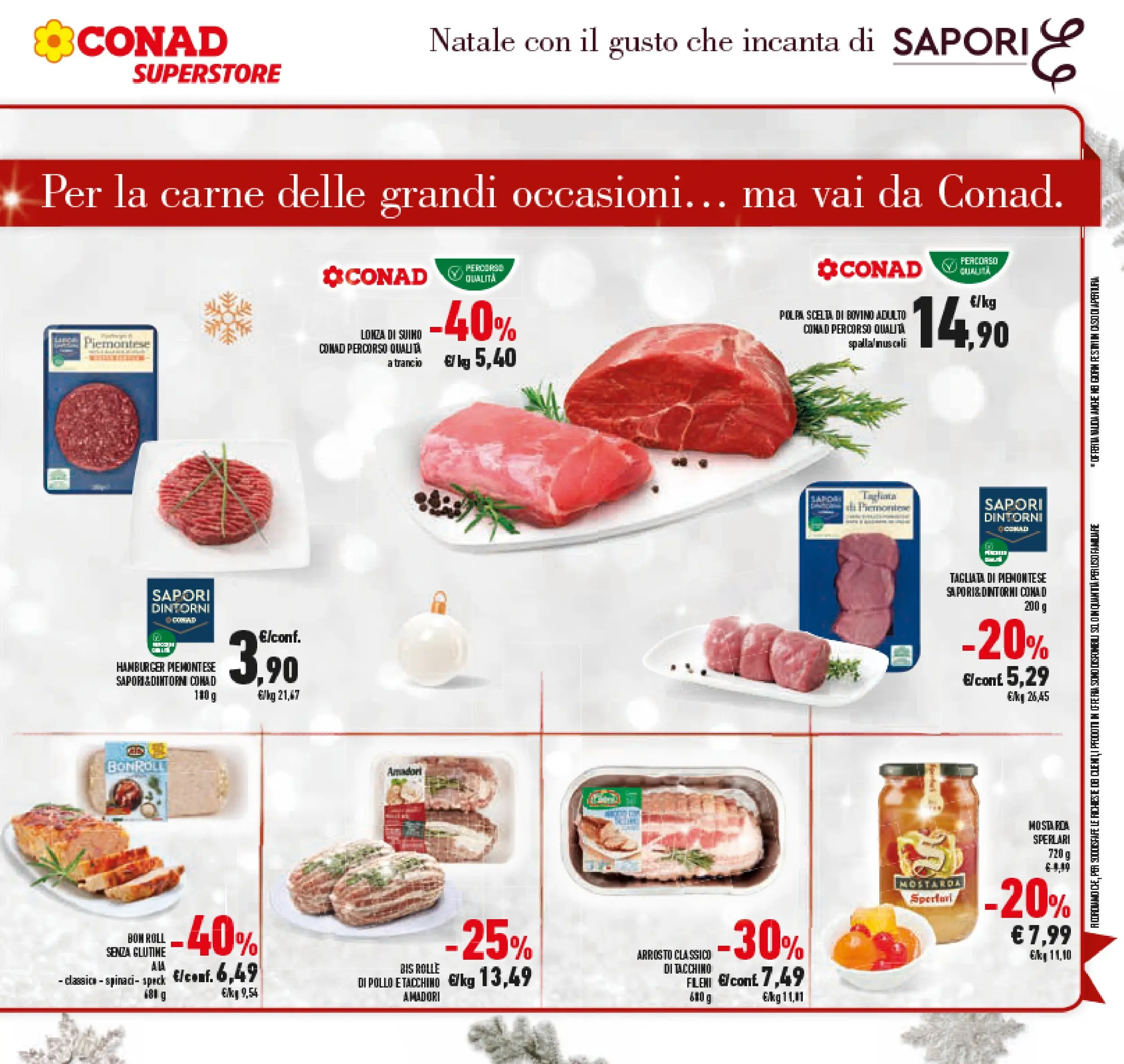 Volantino Conad dal 14/12/2025 > Anteprima | Pagina: 13 | Prodotti: Bovino, Arrosto, Tacchino, Hamburger