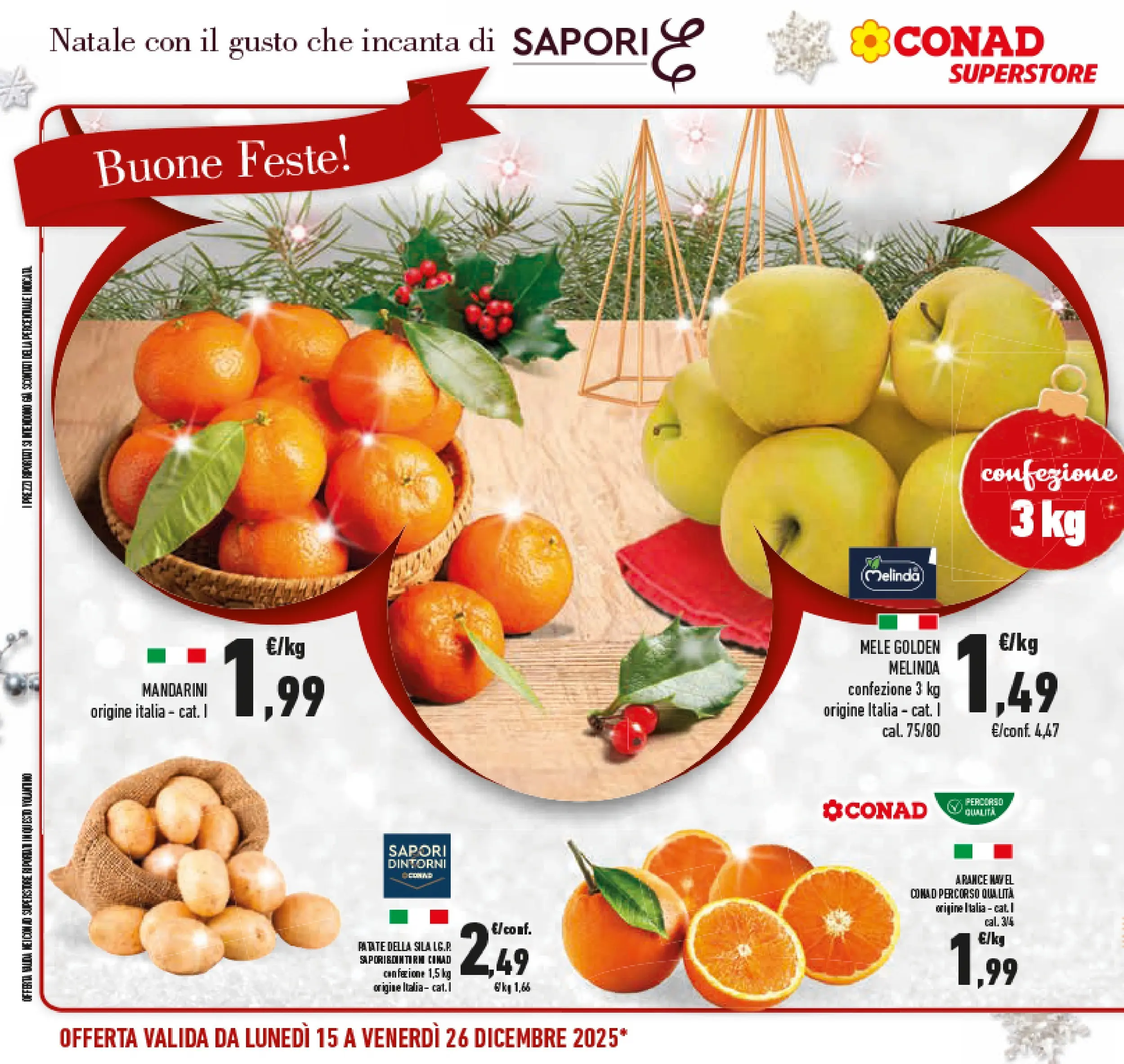 Volantino Conad dal 14/12/2025 > Anteprima | Pagina: 14 | Prodotti: Mele, Arance, Mandarini, Patate
