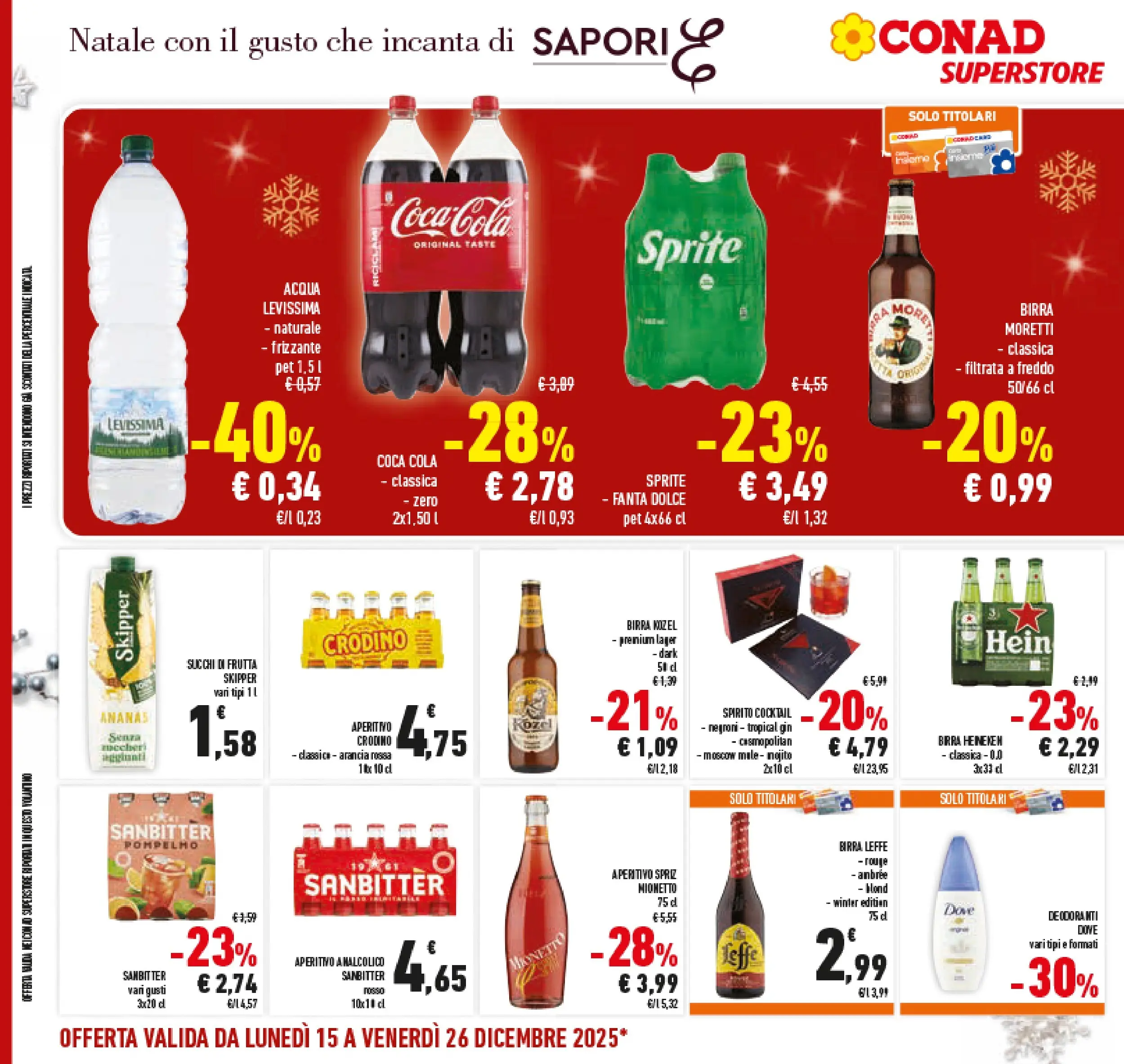 Volantino Conad dal 14/12/2025 > Anteprima | Pagina: 38 | Prodotti: Birra, Fanta, Arancia, Coca Cola