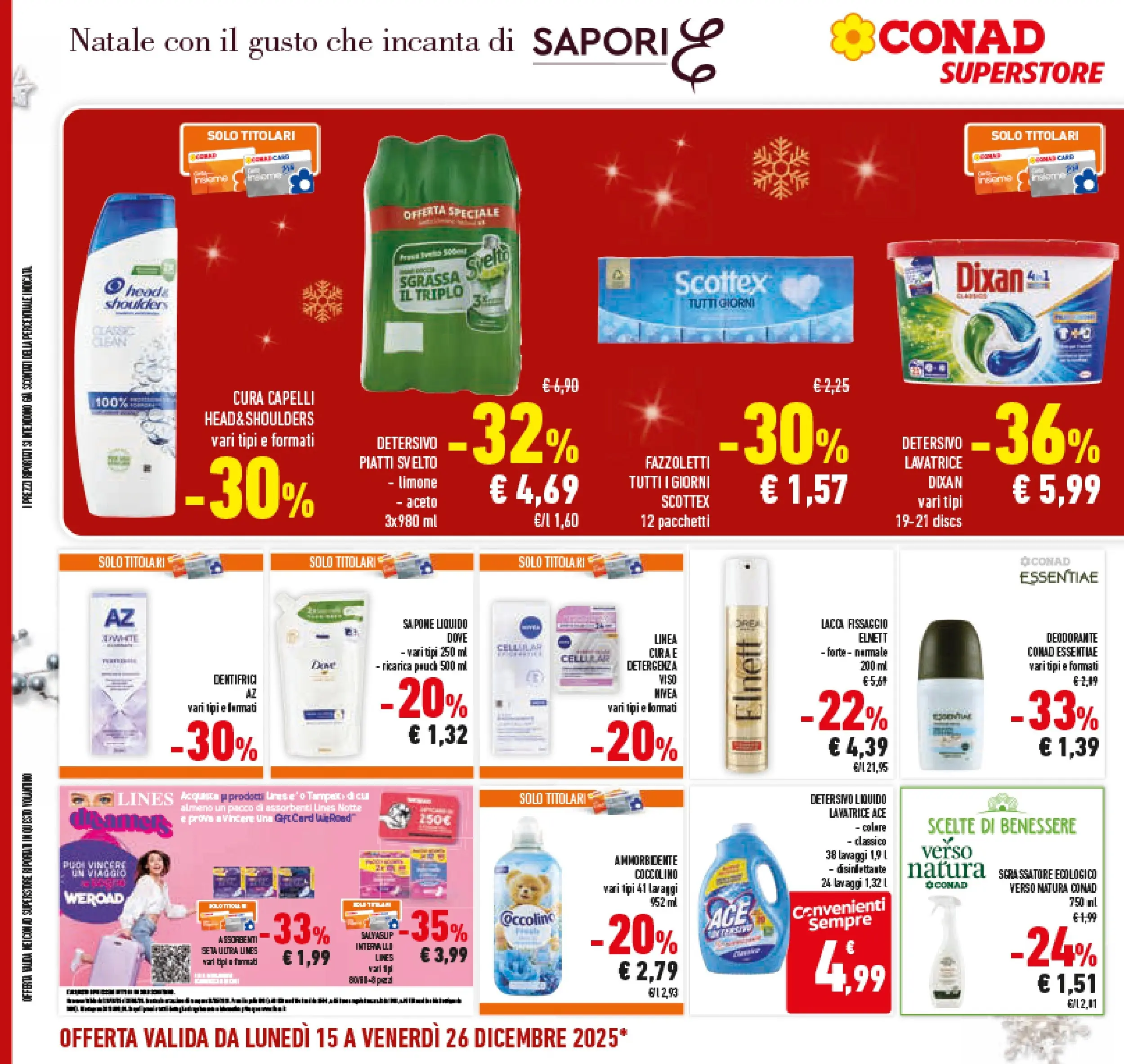 Volantino Conad dal 14/12/2025 > Anteprima | Pagina: 40 | Prodotti: Lacca, Deodorante, Dentifricio, Limone