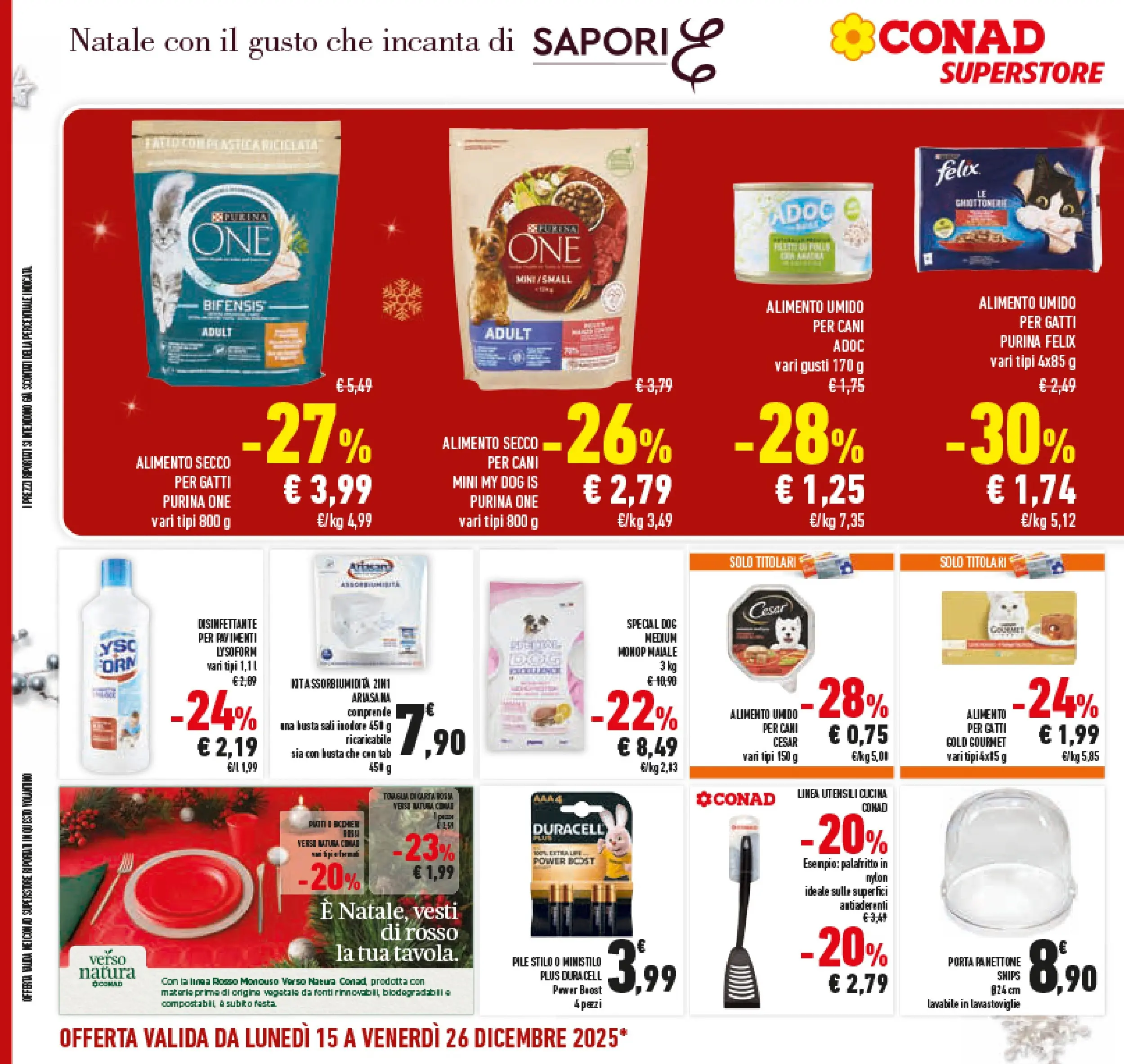 Volantino Conad dal 14/12/2025 > Anteprima | Pagina: 42 | Prodotti: Pile, Maiale, Lavastoviglie, Panettone