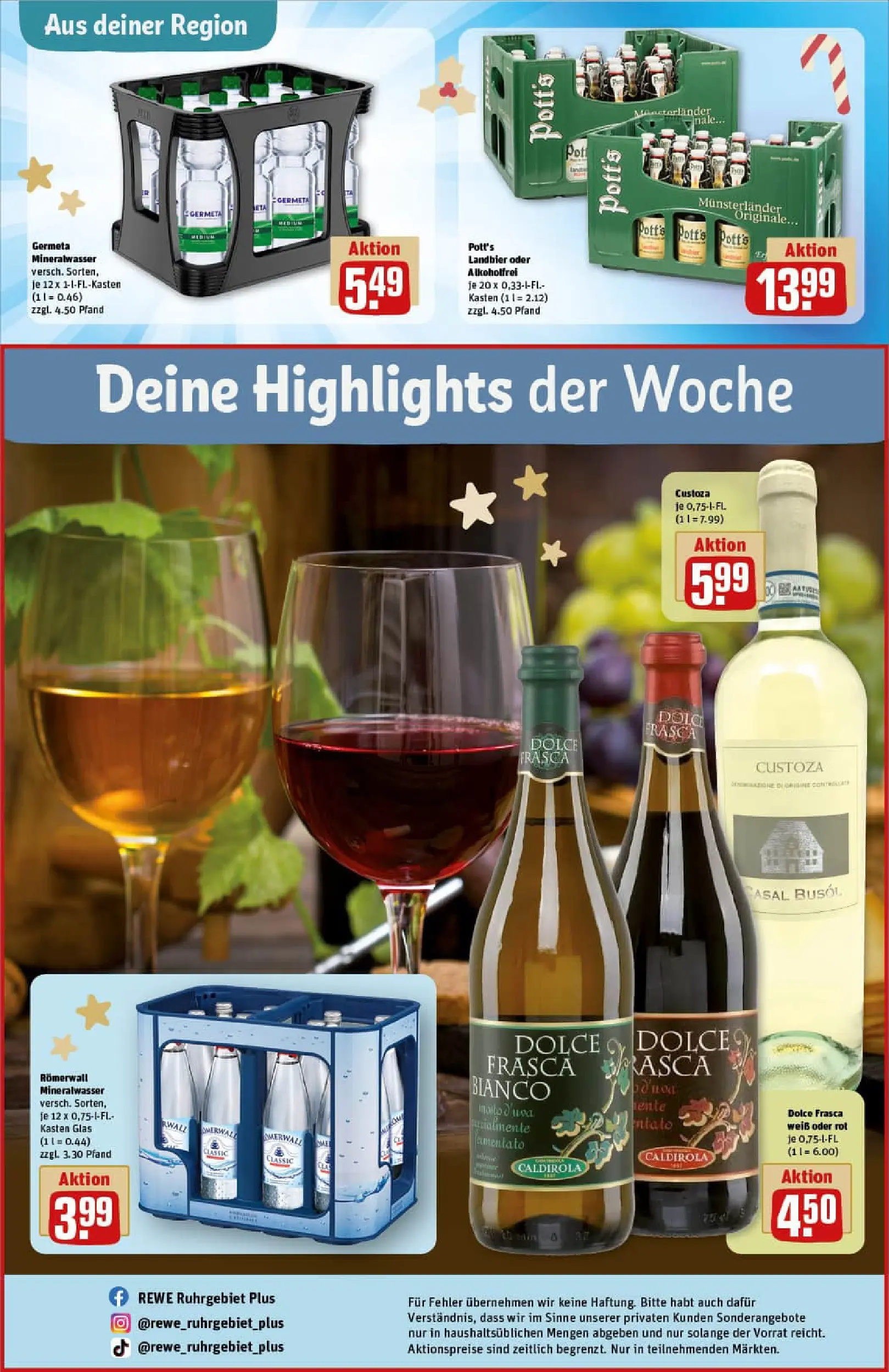 REWE Prospekt ab 15.12.2025 zum Blättern » Angebote | Seite: 28 | Produkte: Mineralwasser