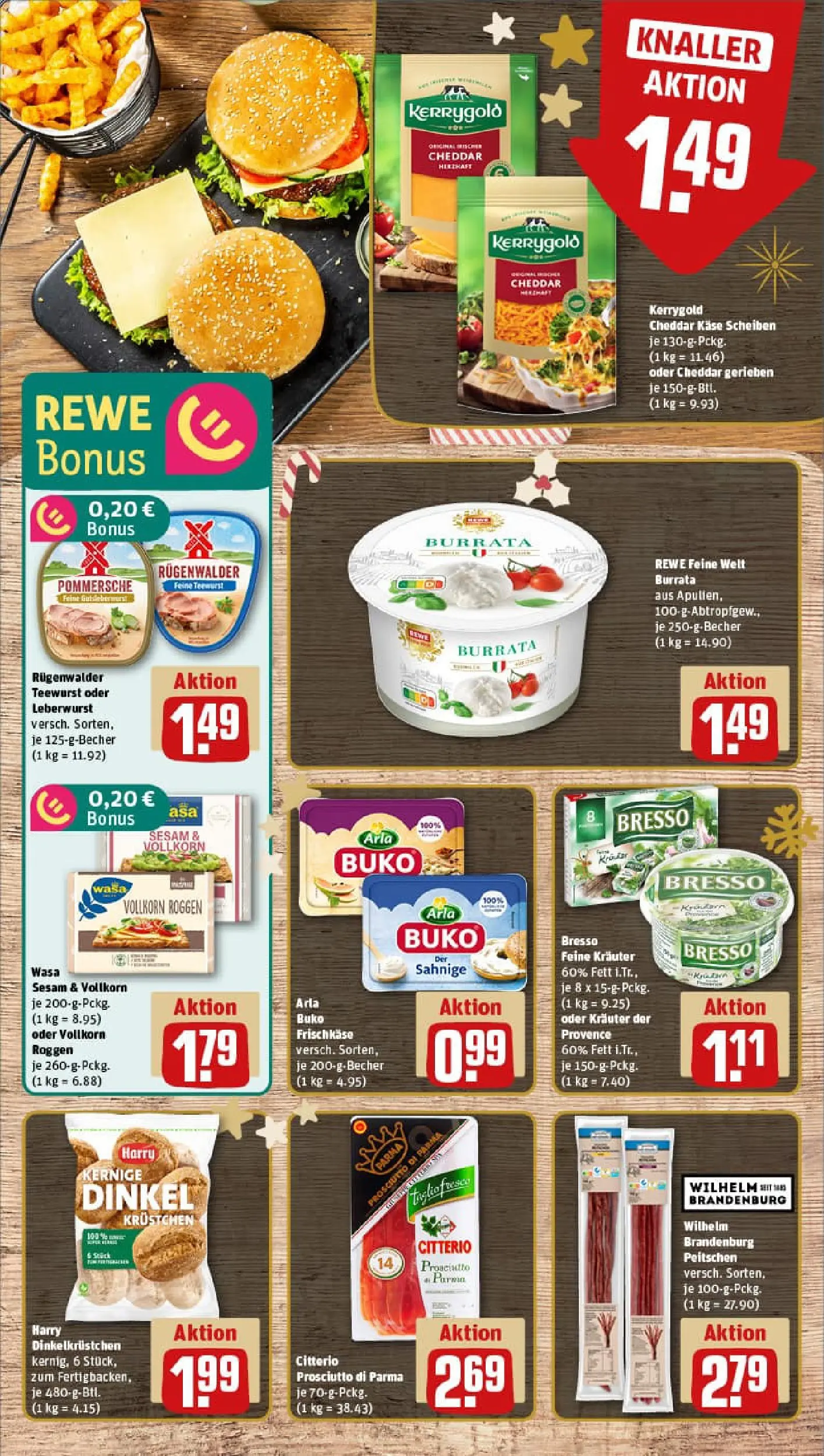 REWE Prospekt ab 15.12.2025 zum Blättern » Angebote | Seite: 11 | Produkte: Käse, Bresso, Burrata, Frischkase