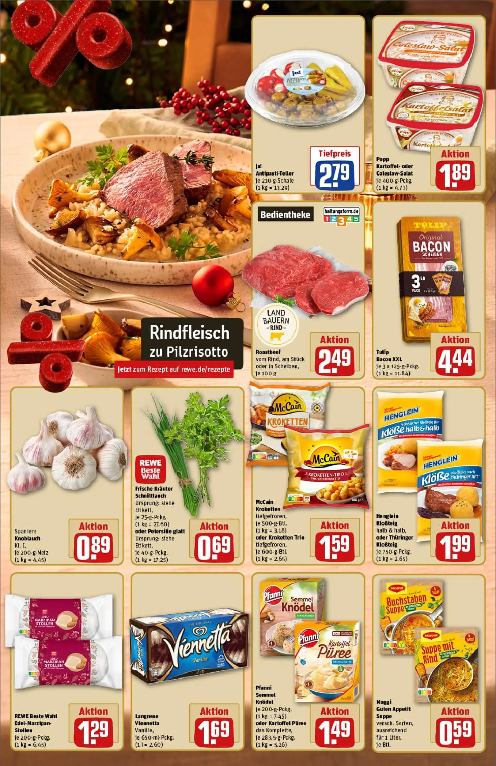 REWE Prospekt ab 15.12.2025 zum Blättern » Angebote | Seite: 3 | Produkte: Maggi, Knoblauch, Petersilie, Rindfleisch