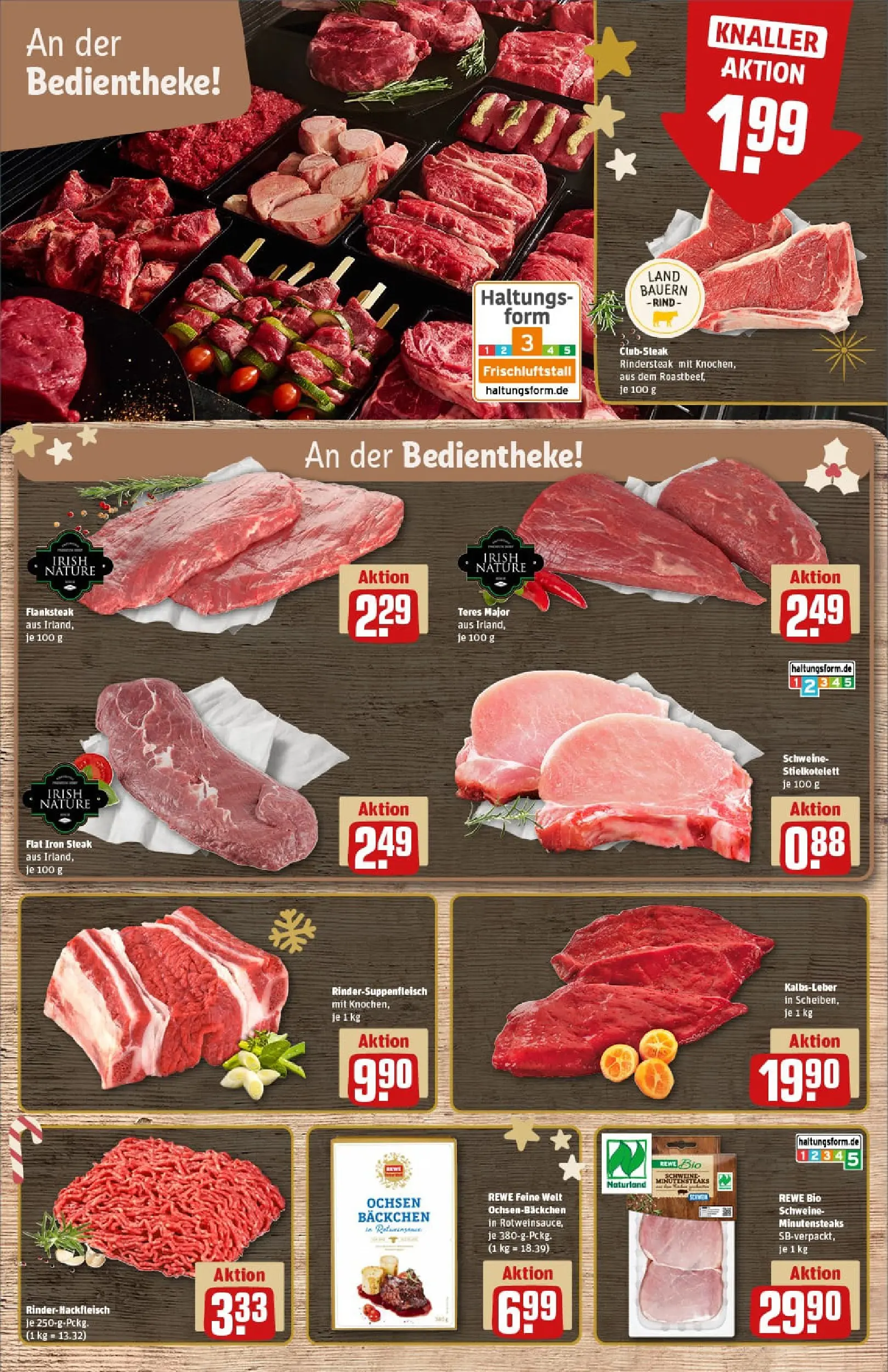 REWE Prospekt ab 15.12.2025 zum Blättern » Angebote | Seite: 13 | Produkte: Kalbsleber, Steak