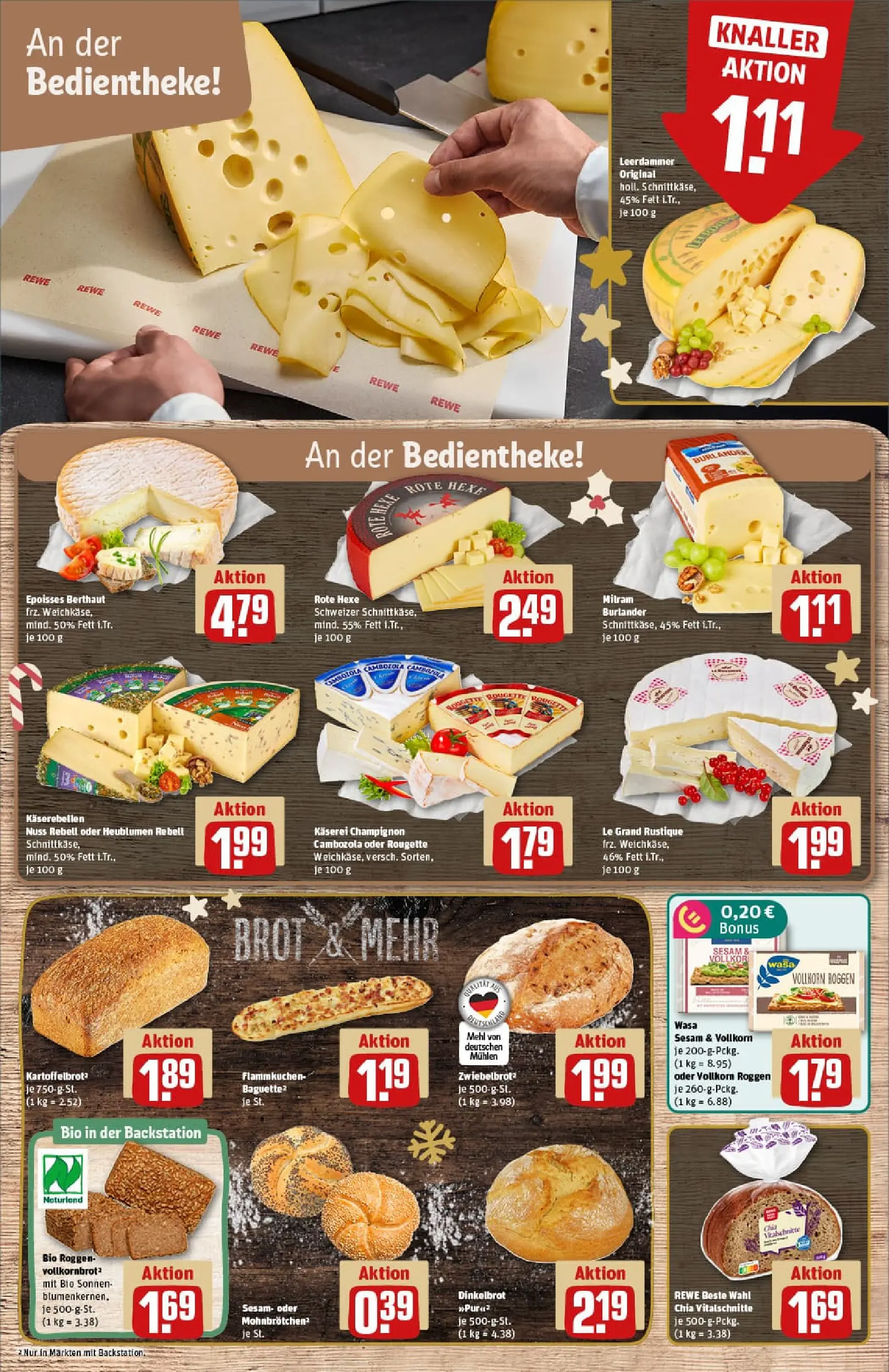 REWE Prospekt ab 15.12.2025 zum Blättern » Angebote | Seite: 15 | Produkte: Mehl, Vollkornbrot, Milram, Brot