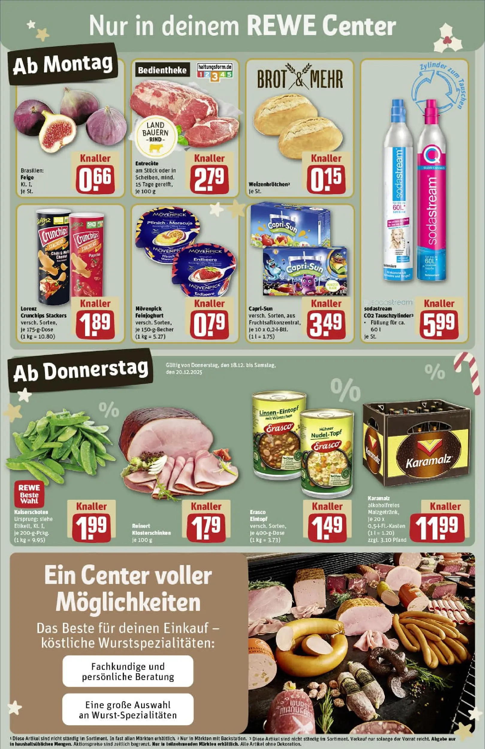 REWE Prospekt ab 15.12.2025 zum Blättern » Angebote | Seite: 7 | Produkte: Entrecote, Paprika, Brot, Sodastream