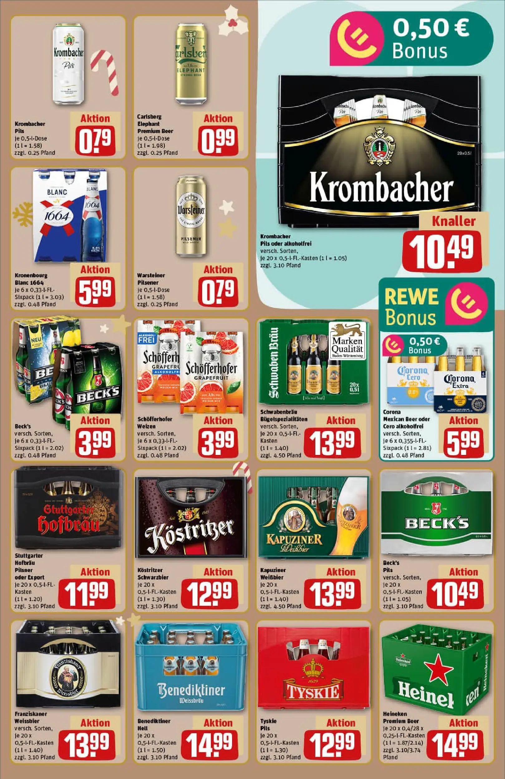 REWE Prospekt ab 15.12.2025 zum Blättern » Angebote | Seite: 21 | Produkte: Tyskie, Kostritzer, Benediktiner hell, Heineken