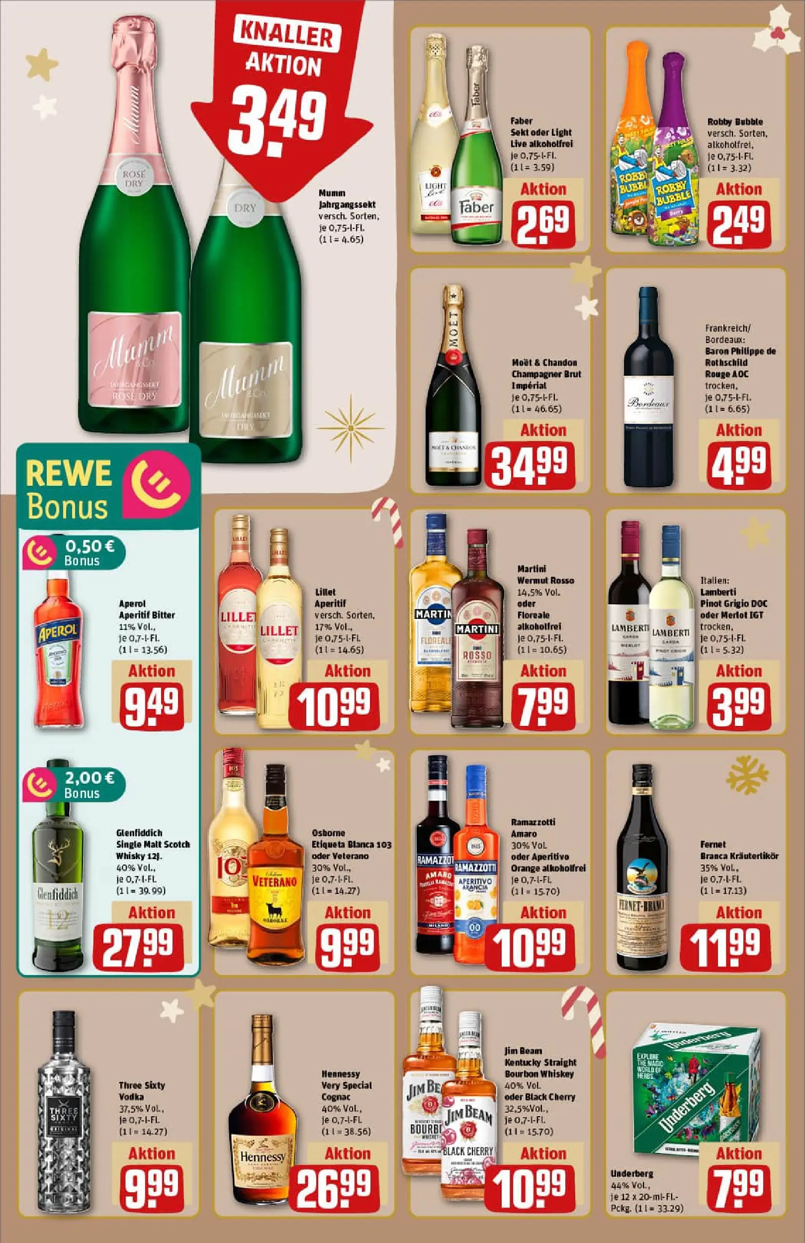 REWE Prospekt ab 15.12.2025 zum Blättern » Angebote | Seite: 22 | Produkte: Martini, Jim beam, Vodka, Fernet branca