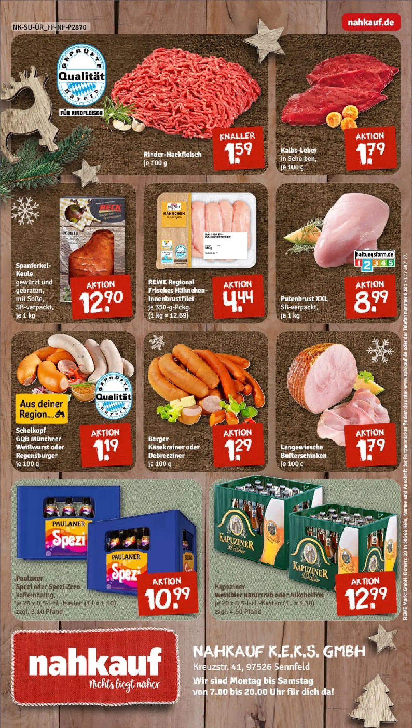 REWE Prospekt ab 15.12.2025 zum Blättern » Angebote | Seite: 12 | Produkte: Butter, Paulaner spezi, Soße, Uhr