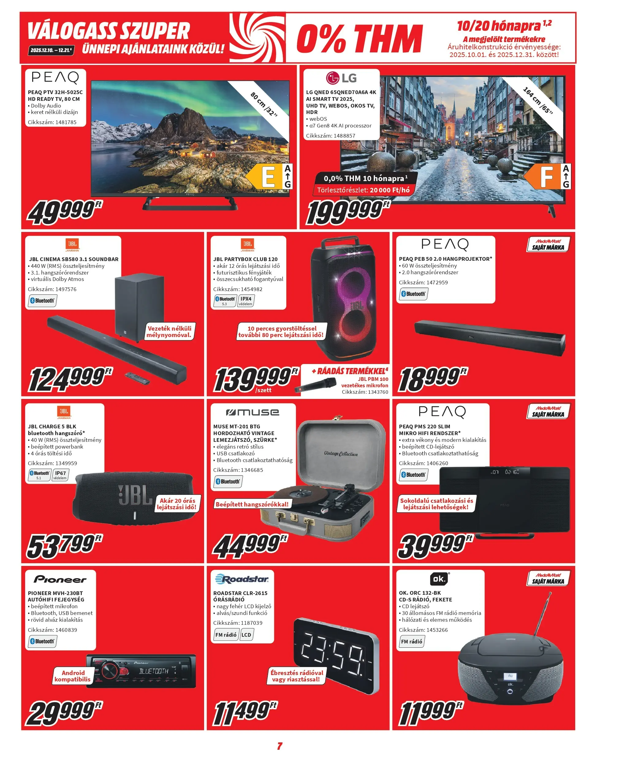 Ajánlatok - Media Markt újság érvényessége 2025.12.21-ig - 2025.12.10. -tól/töl > akció, lapozható szórólap 🛍️ | Oldal: 7 | Termékek: Powerbank, Audio, TV, Autóhifi