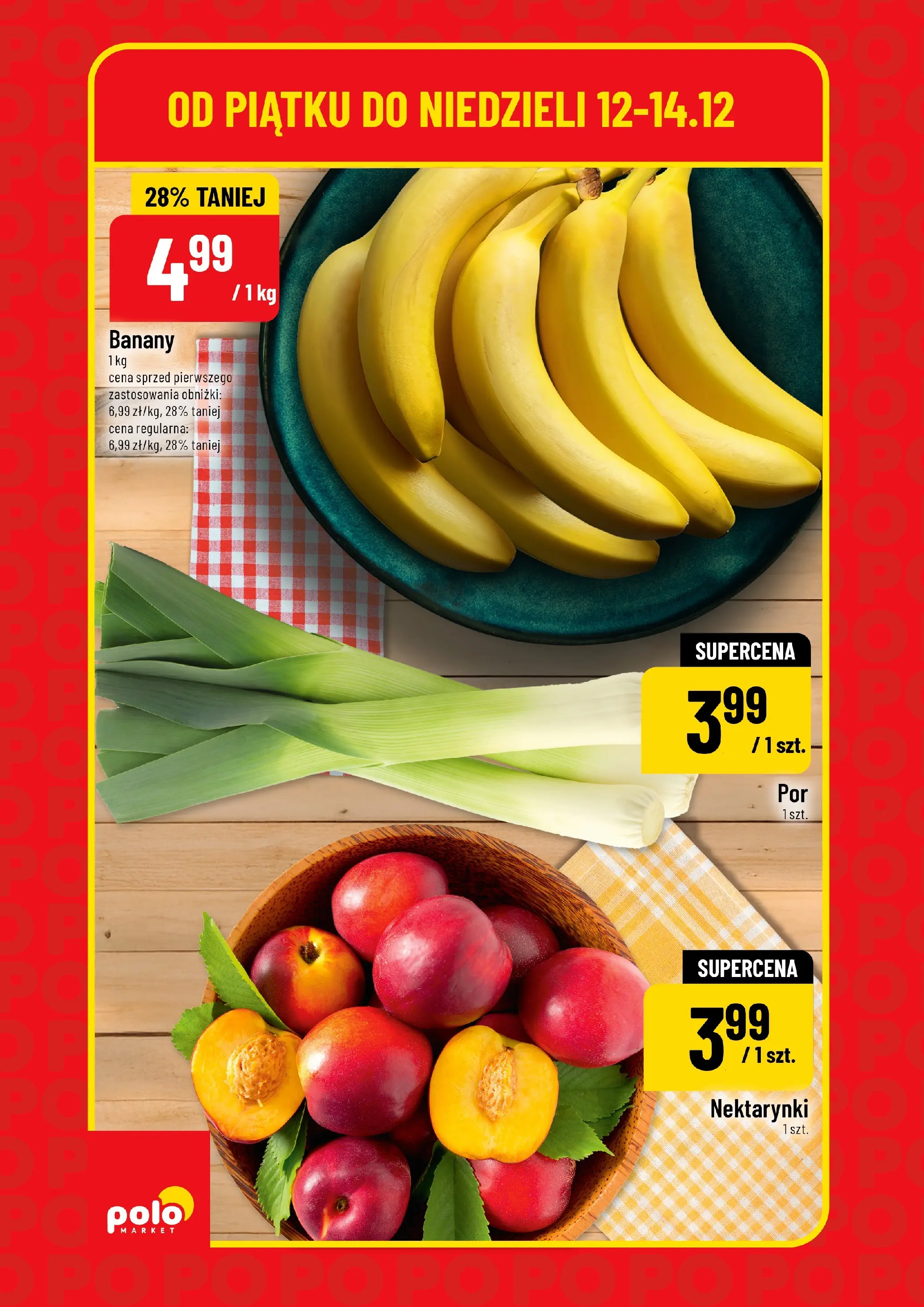Nowa POLOmarket gazetka od jutra 12.12.2025 (PDF) | Strona: 2 | Produkty: Banany