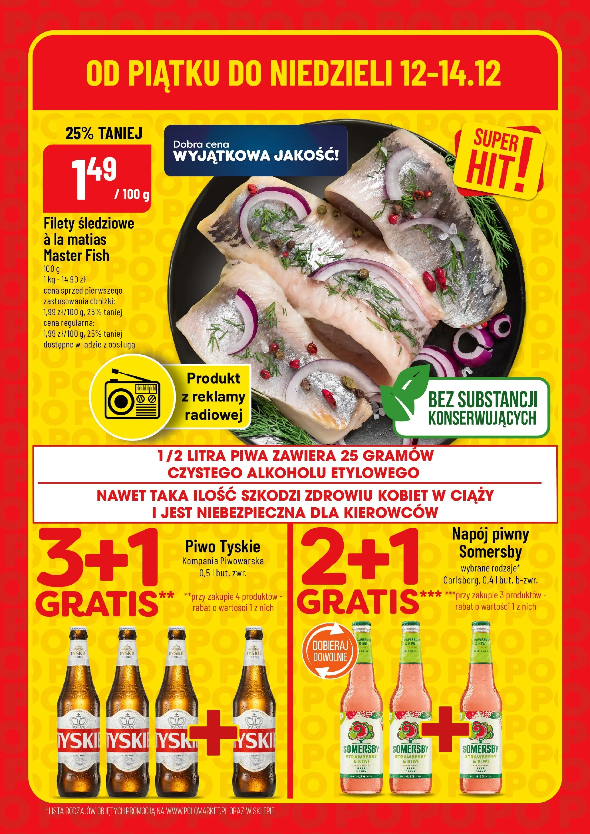 Nowa POLOmarket gazetka od jutra 12.12.2025 (PDF) | Strona: 6 | Produkty: Tyskie, Piwo, Somersby, Kiwi