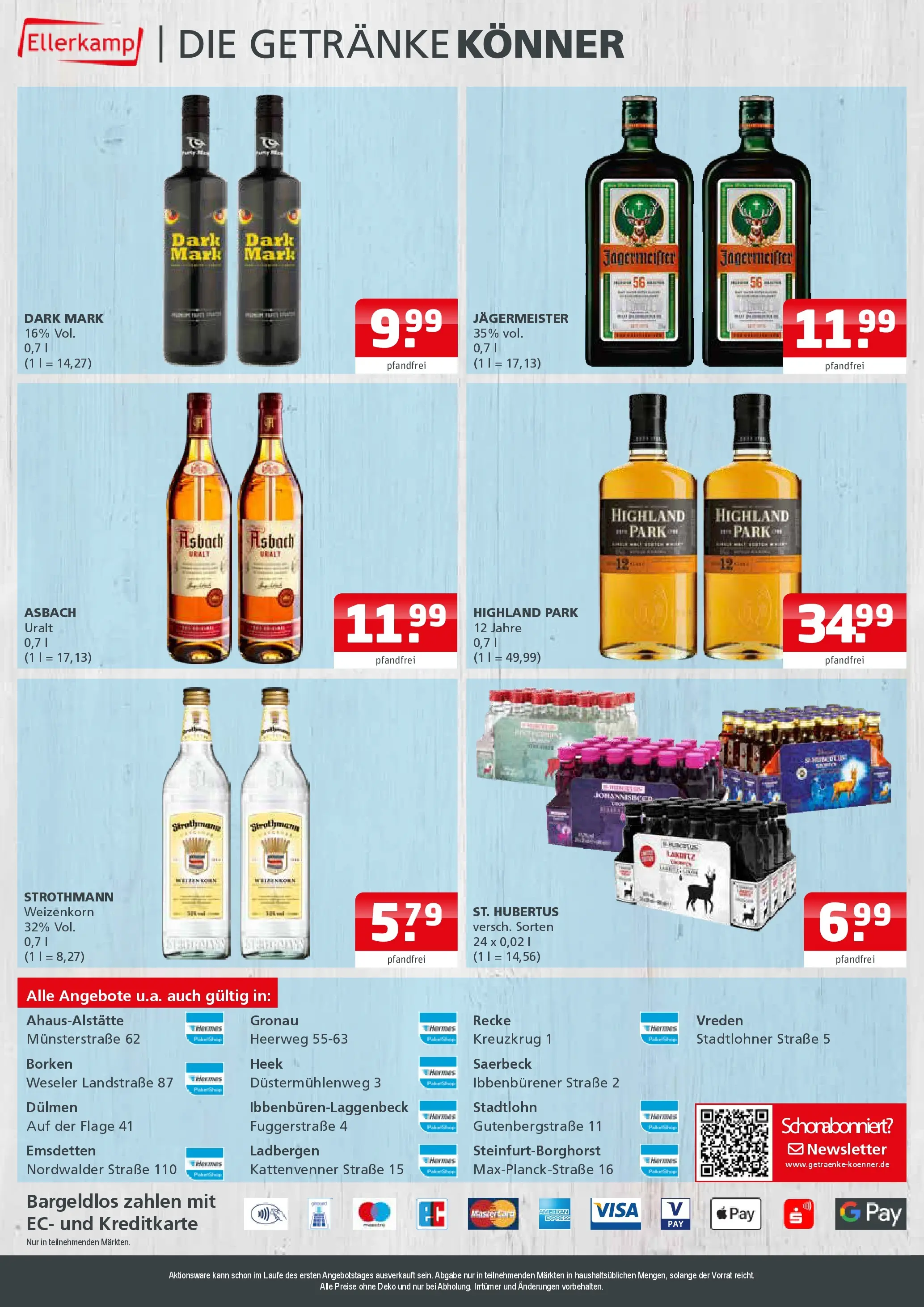 Entdecke - Getränke Ellerkamp: Getränkeangebote (ab 21.12.2025) zum Blättern | Seite: 4 | Produkte: Jägermeister, Asbach