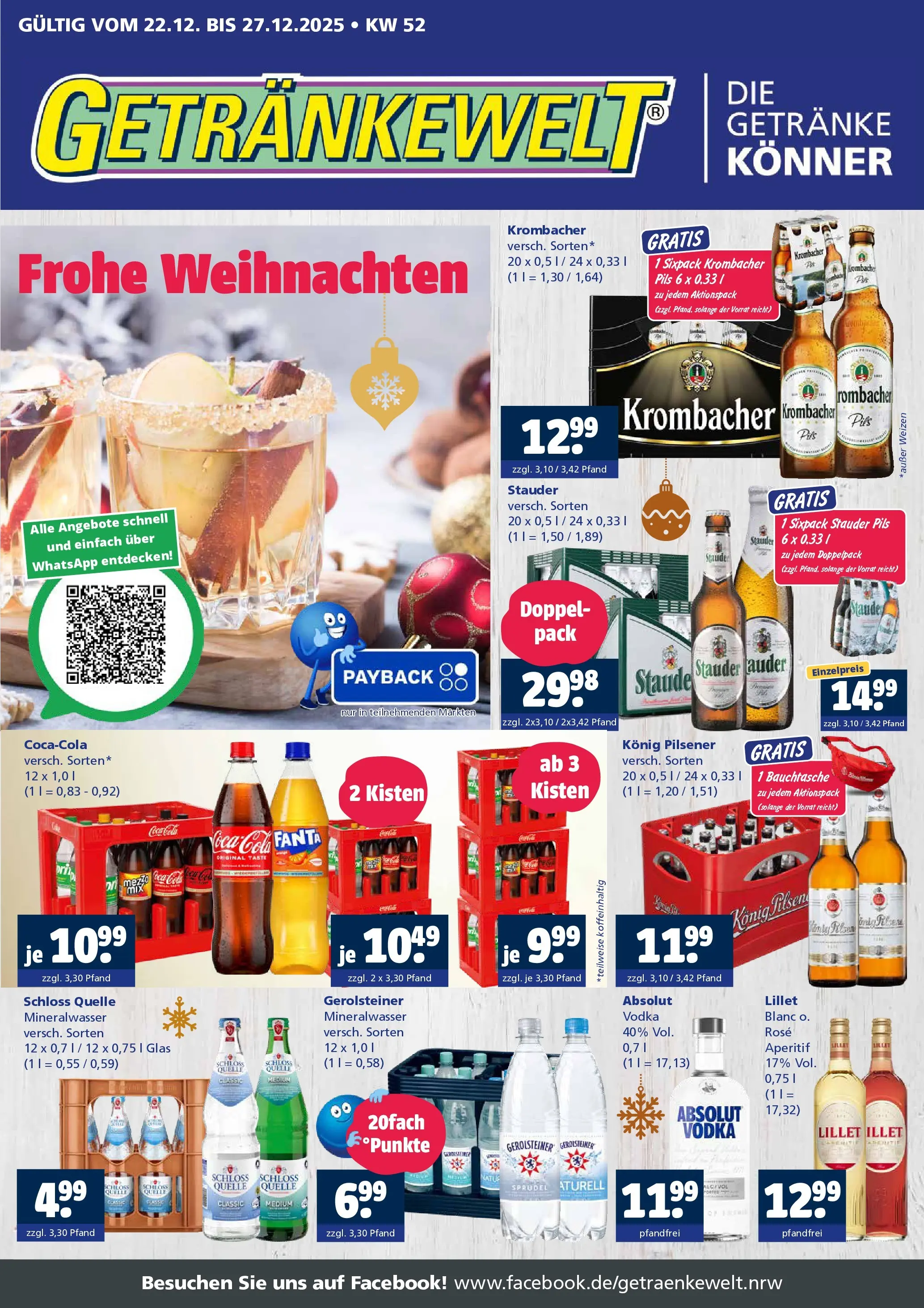 Entdecke - Getränkewelt HSE: Getränkeangebote (ab 21.12.2025) zum Blättern | Seite: 1 | Produkte: Konig pilsener, Pils, Lillet, Krombacher