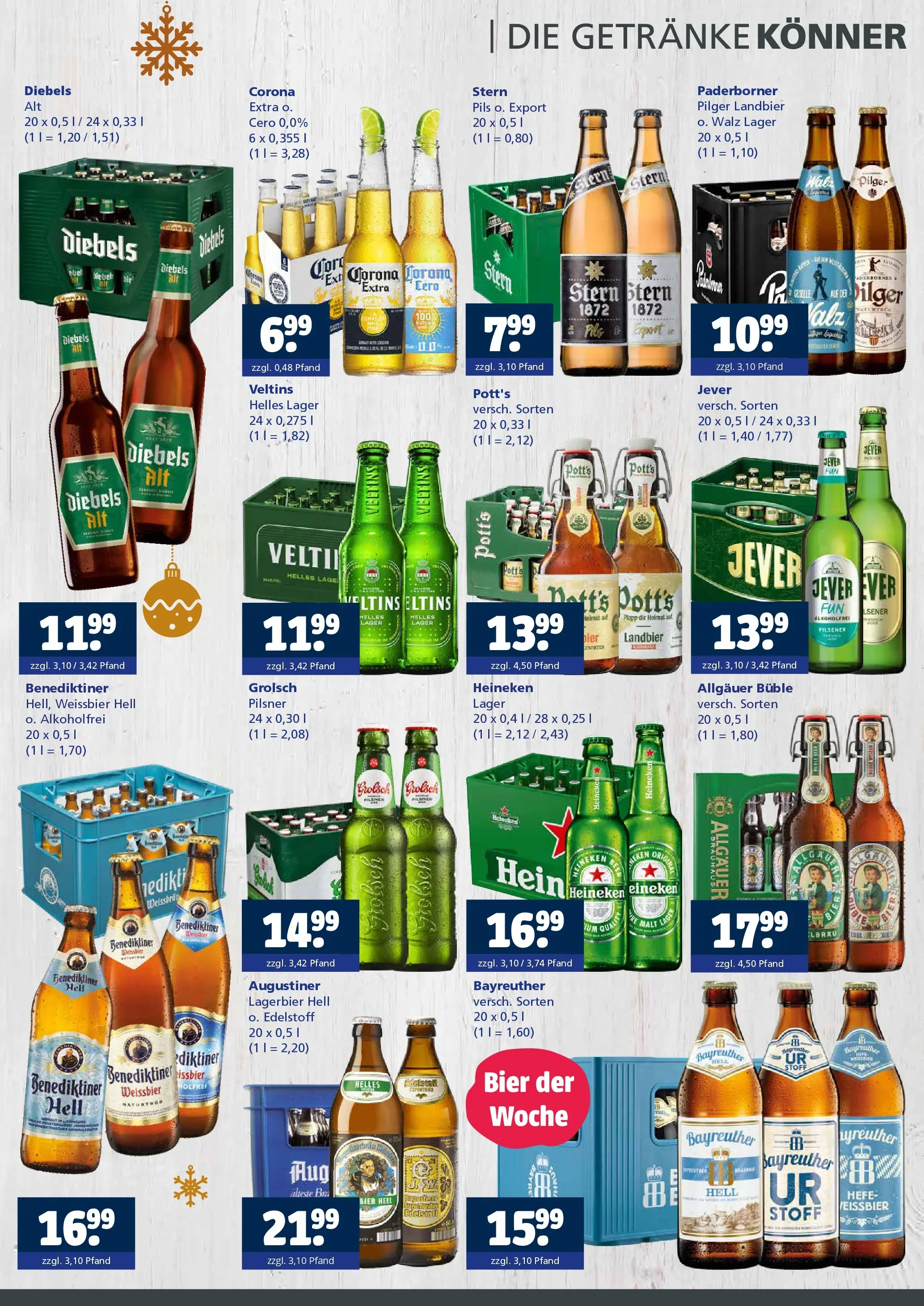 Entdecke - Getränkewelt HSE: Getränkeangebote (ab 21.12.2025) zum Blättern | Seite: 2 | Produkte: Bayreuther hell, Bier, Weißbier, Heineken