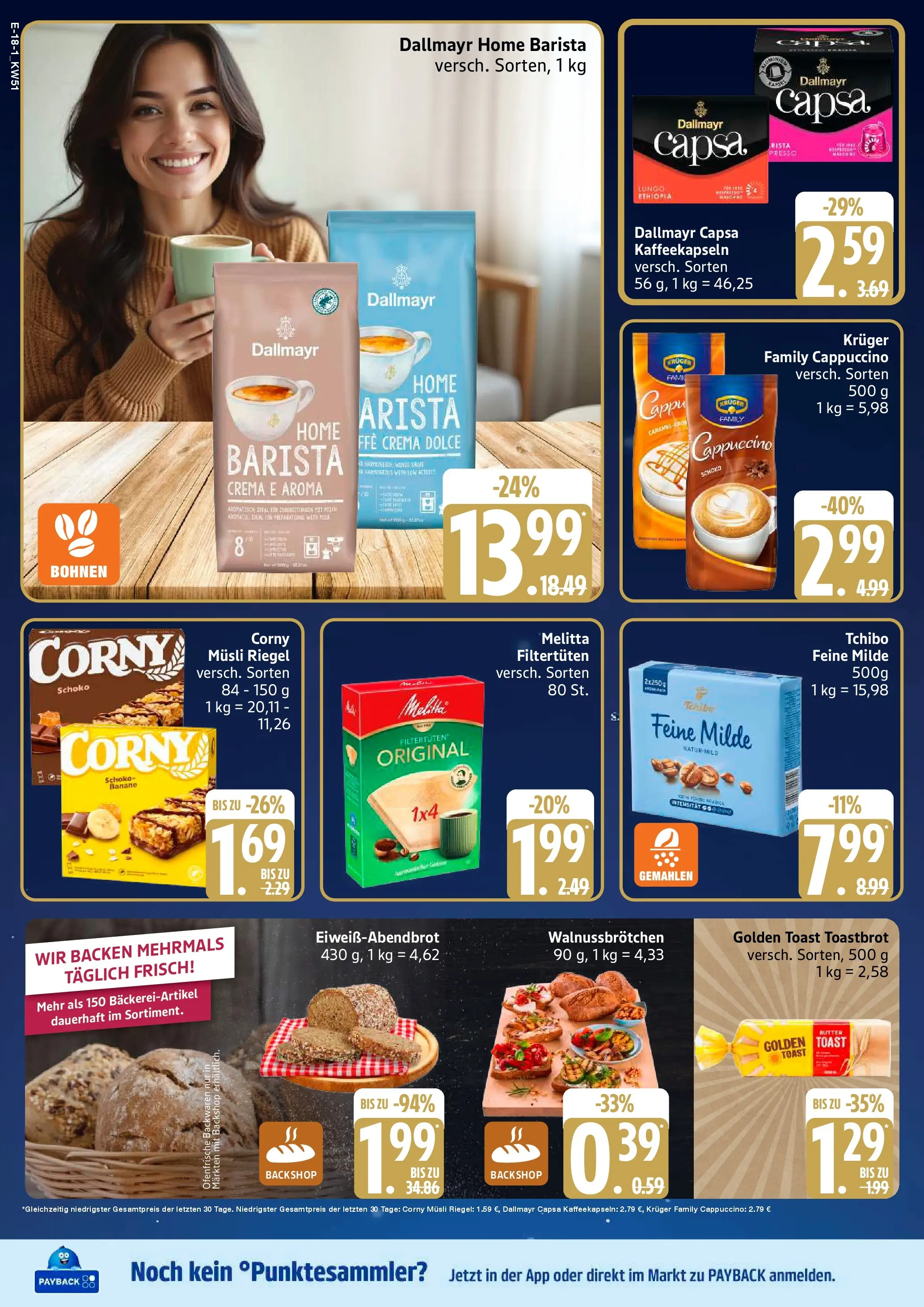 Marktkauf - Marktkauf: Wochenangebote (ab 14.12.2025) » Angebote online | Seite: 22 | Produkte: Melitta, Butter, Toast, Ofenfrische